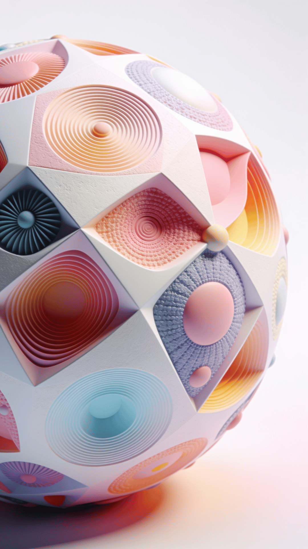 Pastel, Surreal Geometric Sphere