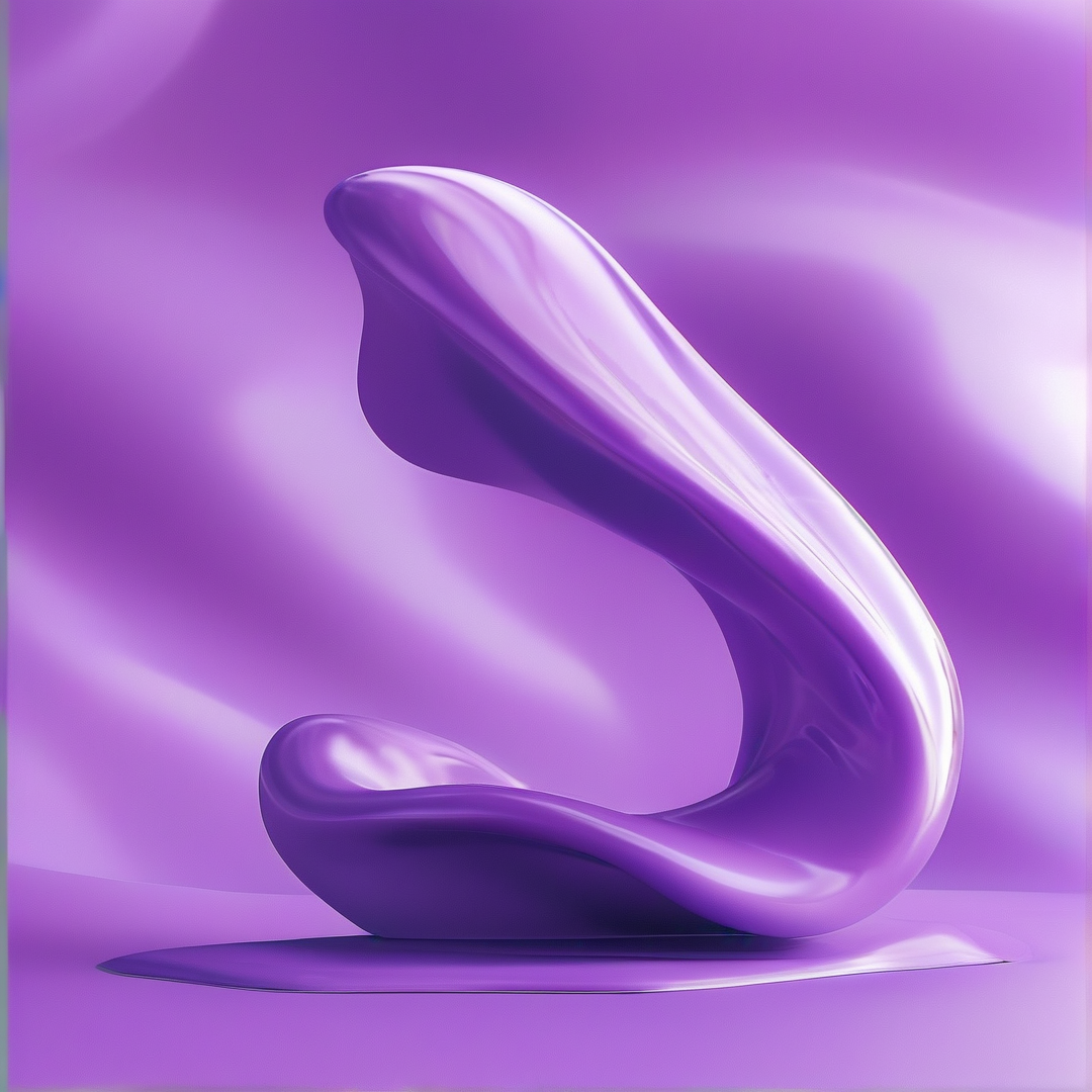 Glossy Purple Abstract Wave