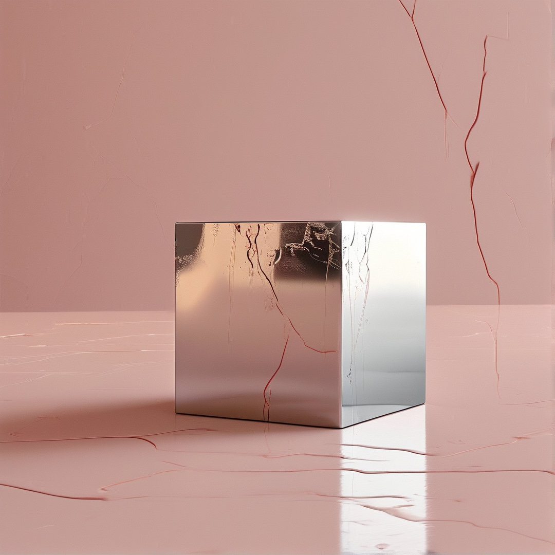 Reflective Metallic Cube