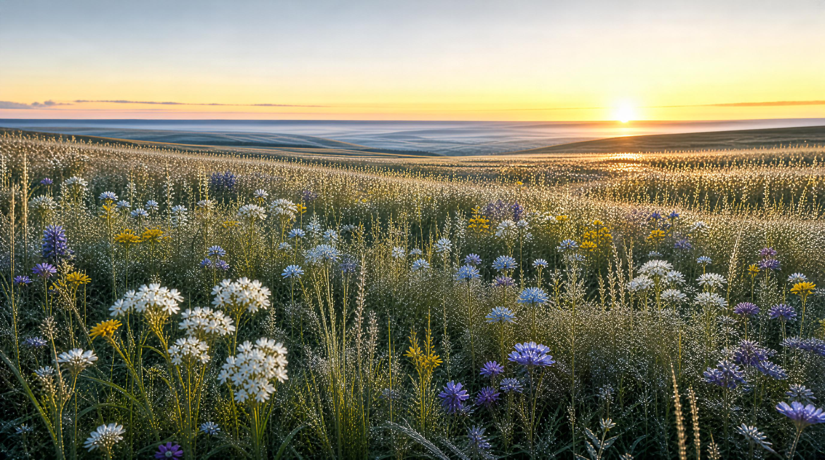 Wildflower Field at Sunrise