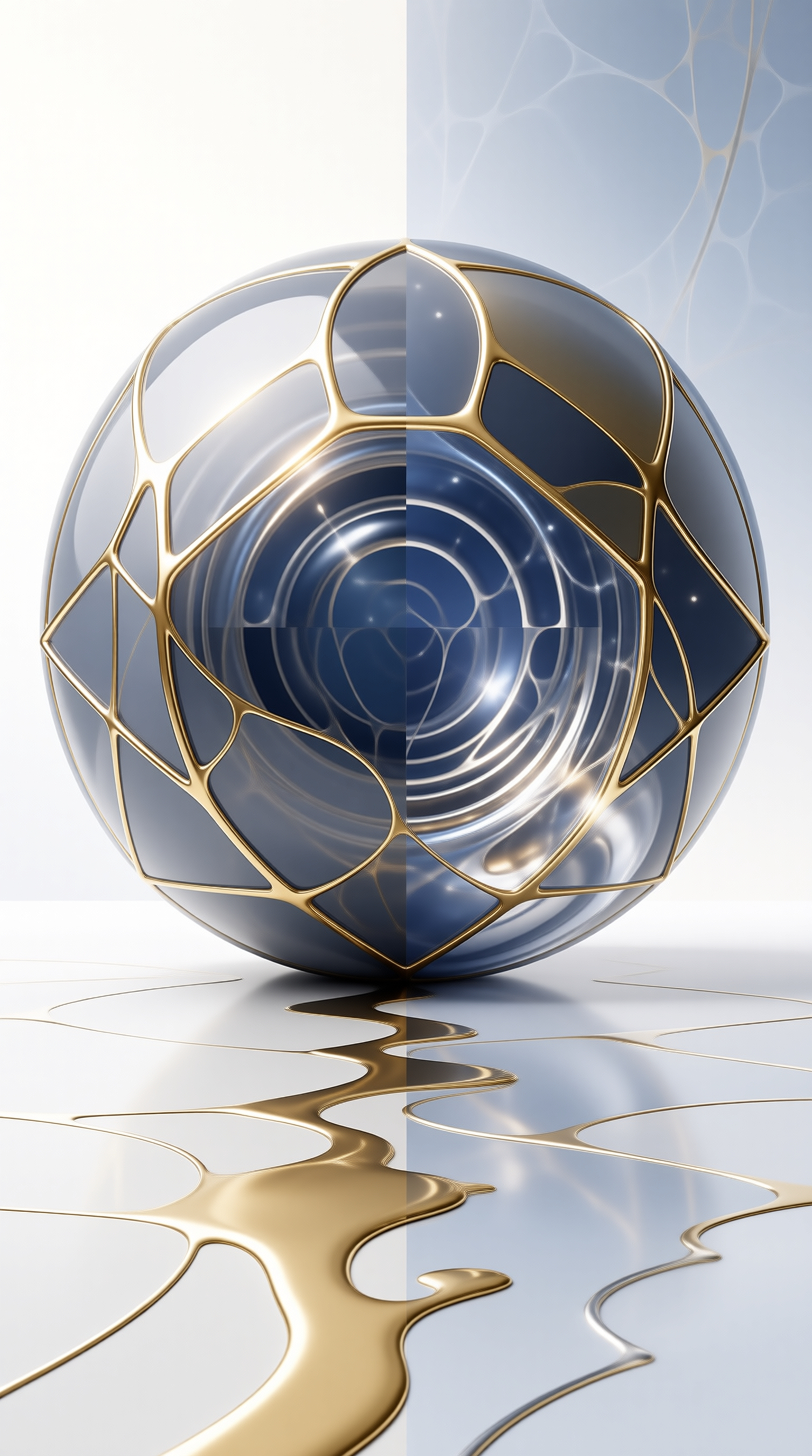 Abstract Metallic Sphere