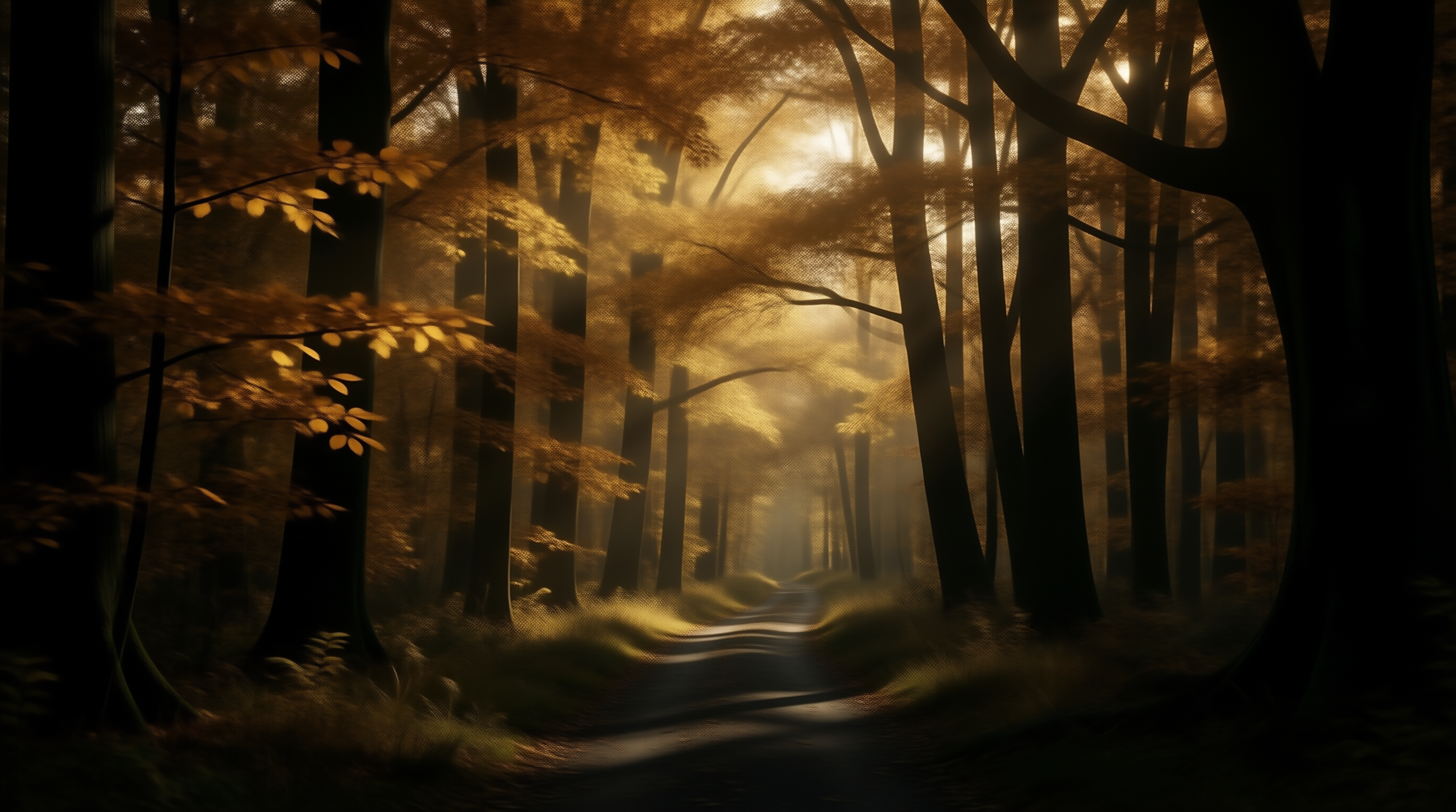 Golden Woodland Path