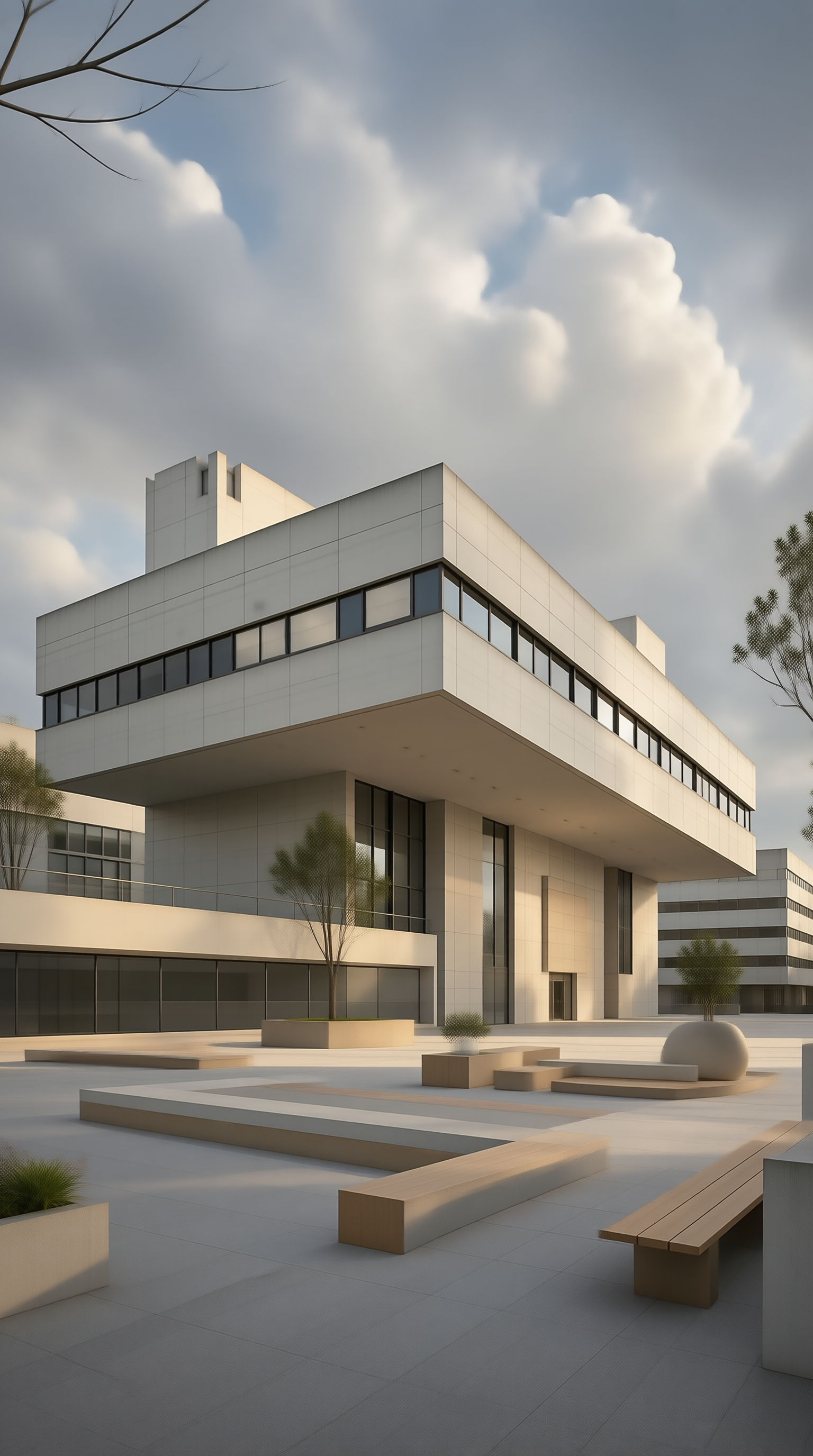 Modern Geometric Building