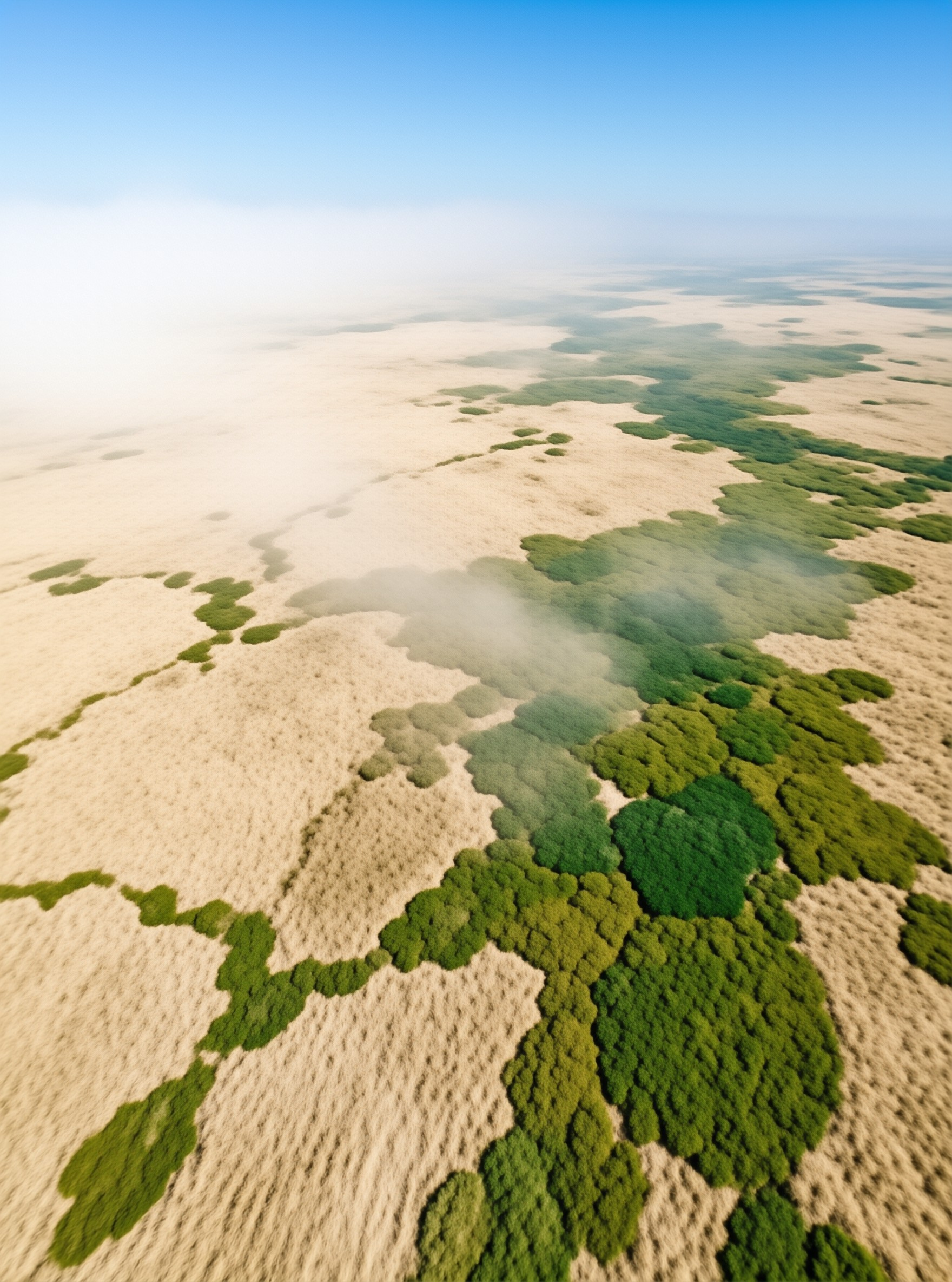 Aerial View of Desert Oasis