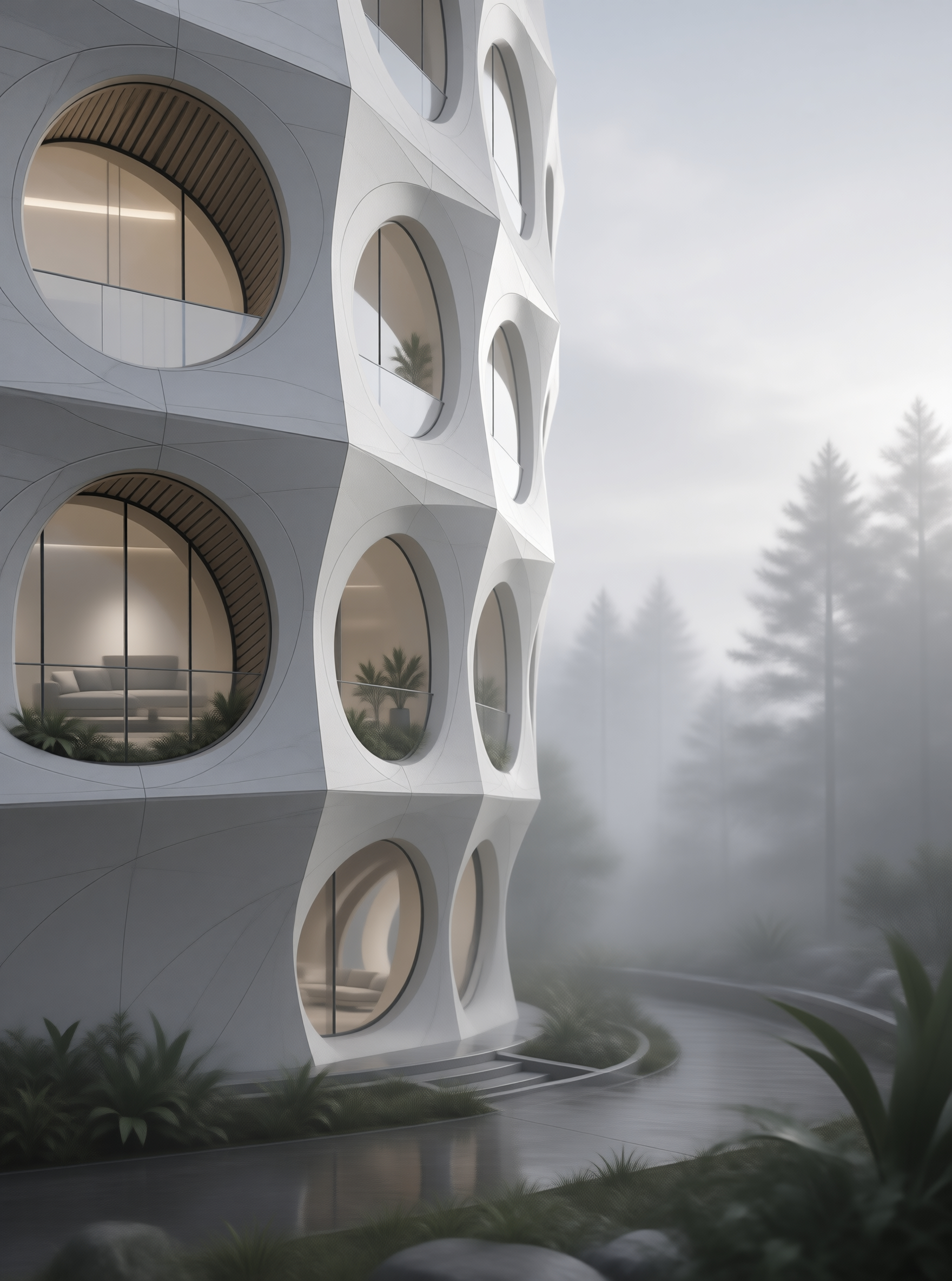Futuristic Circular Windows