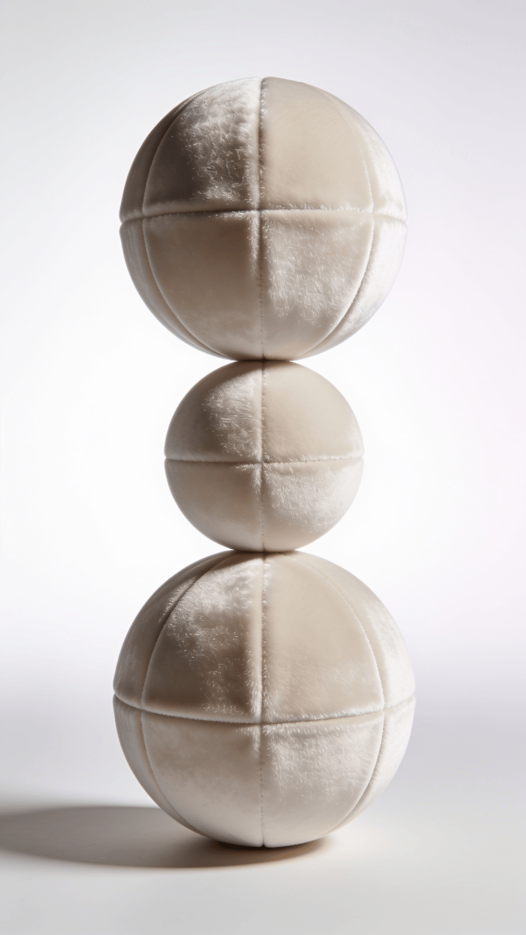 Minimalist, Velvet Geometric Sphere