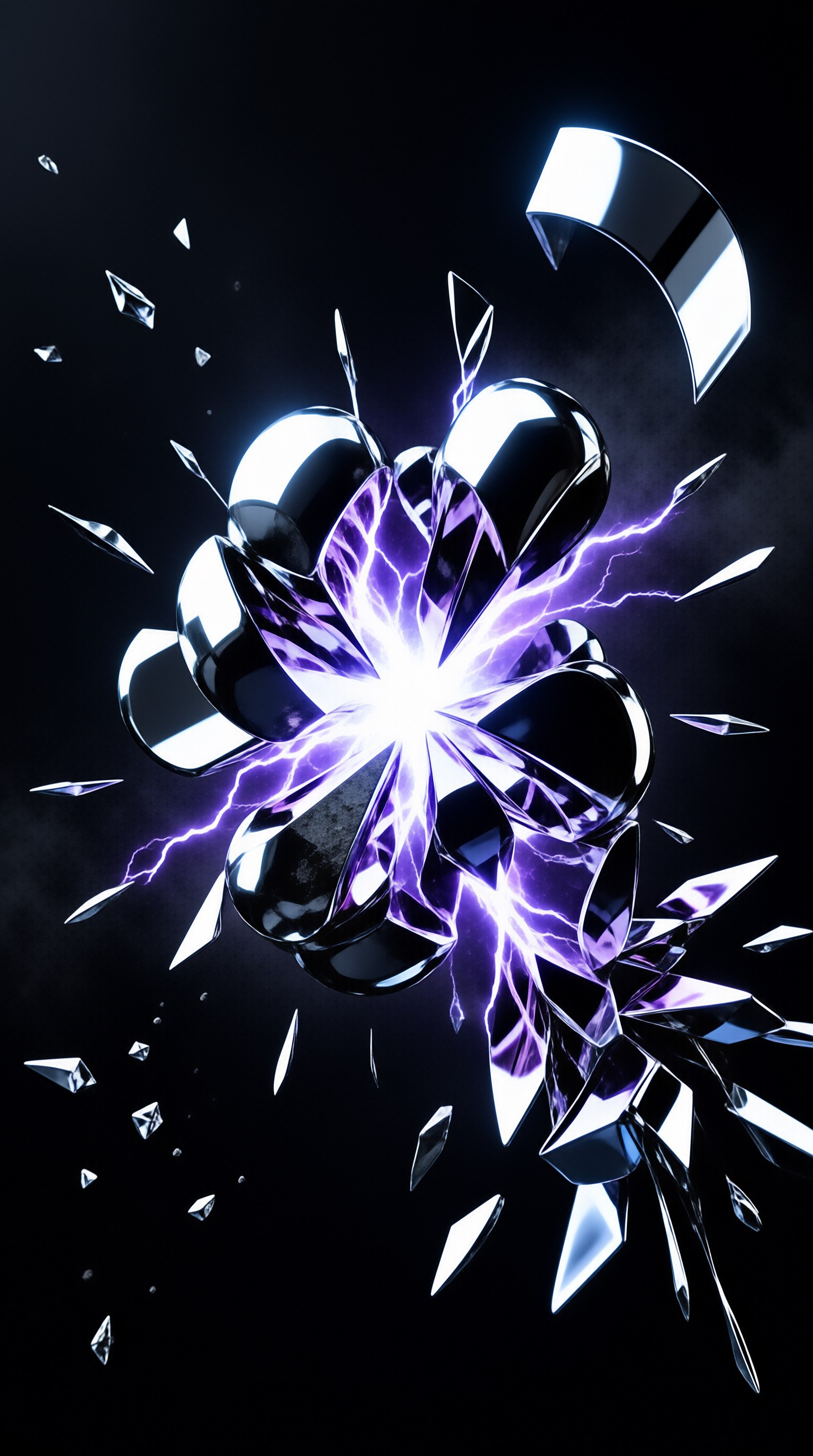 Abstract Crystal Energy Bloom