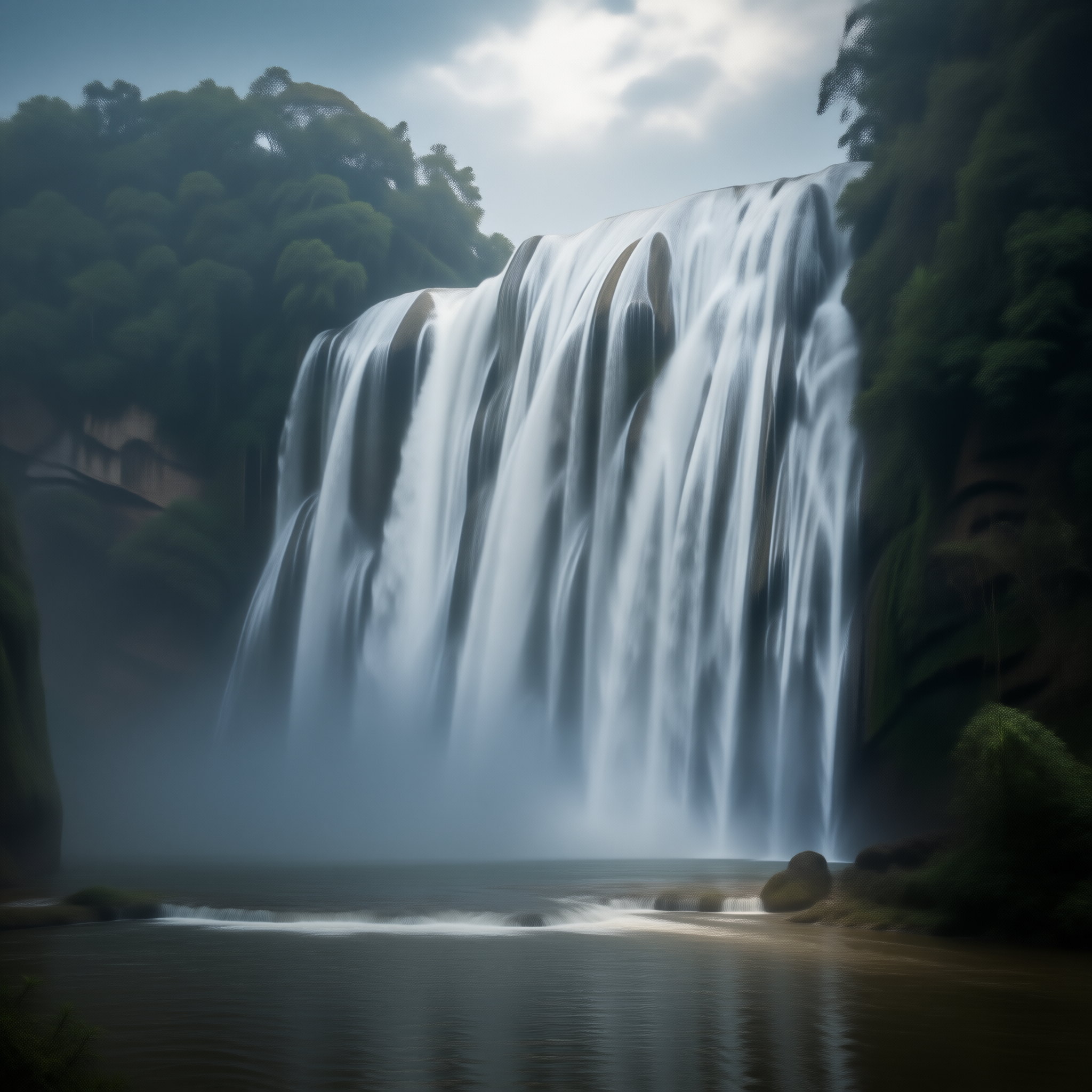 Majestic Waterfall Scene