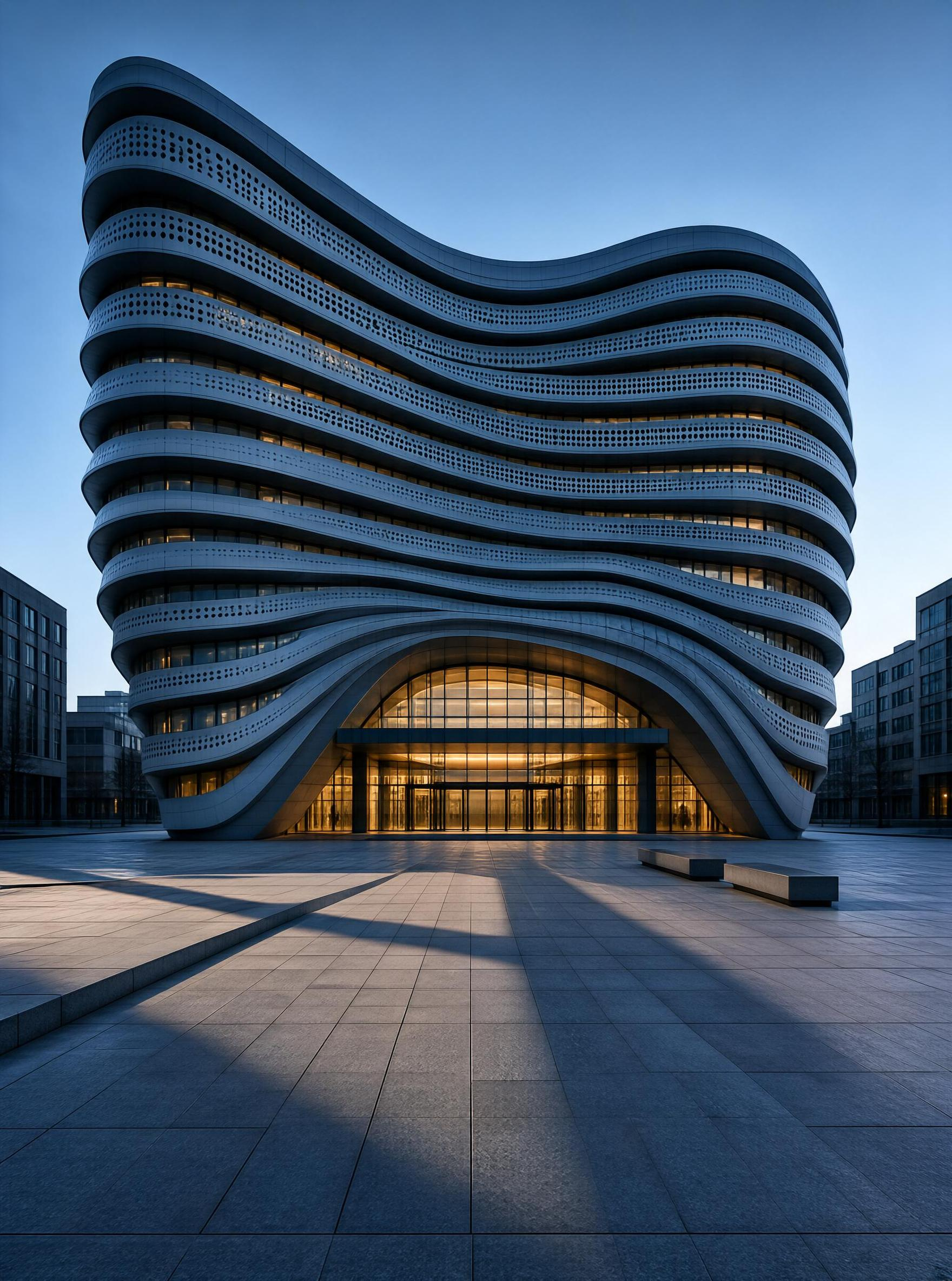 Modern Wavy Architecture