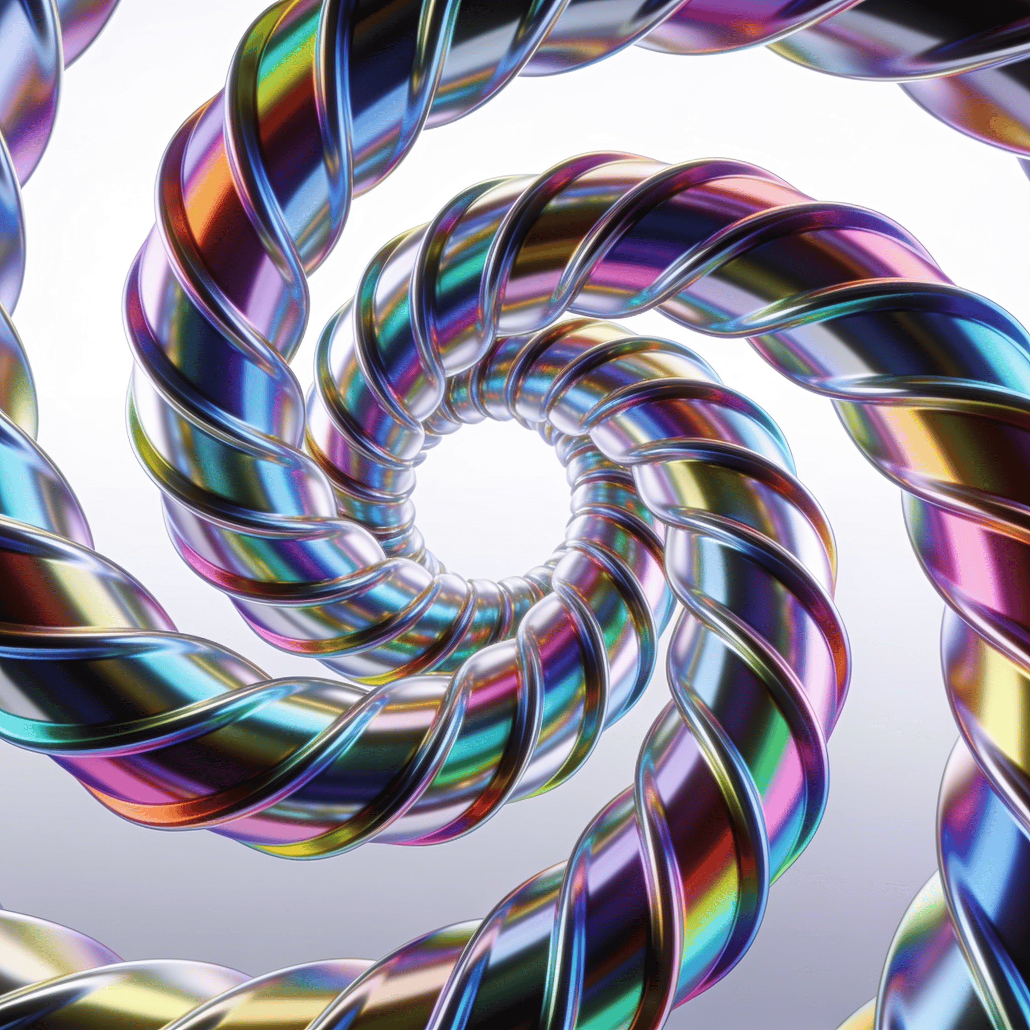 Futuristic, Iridescent Helix