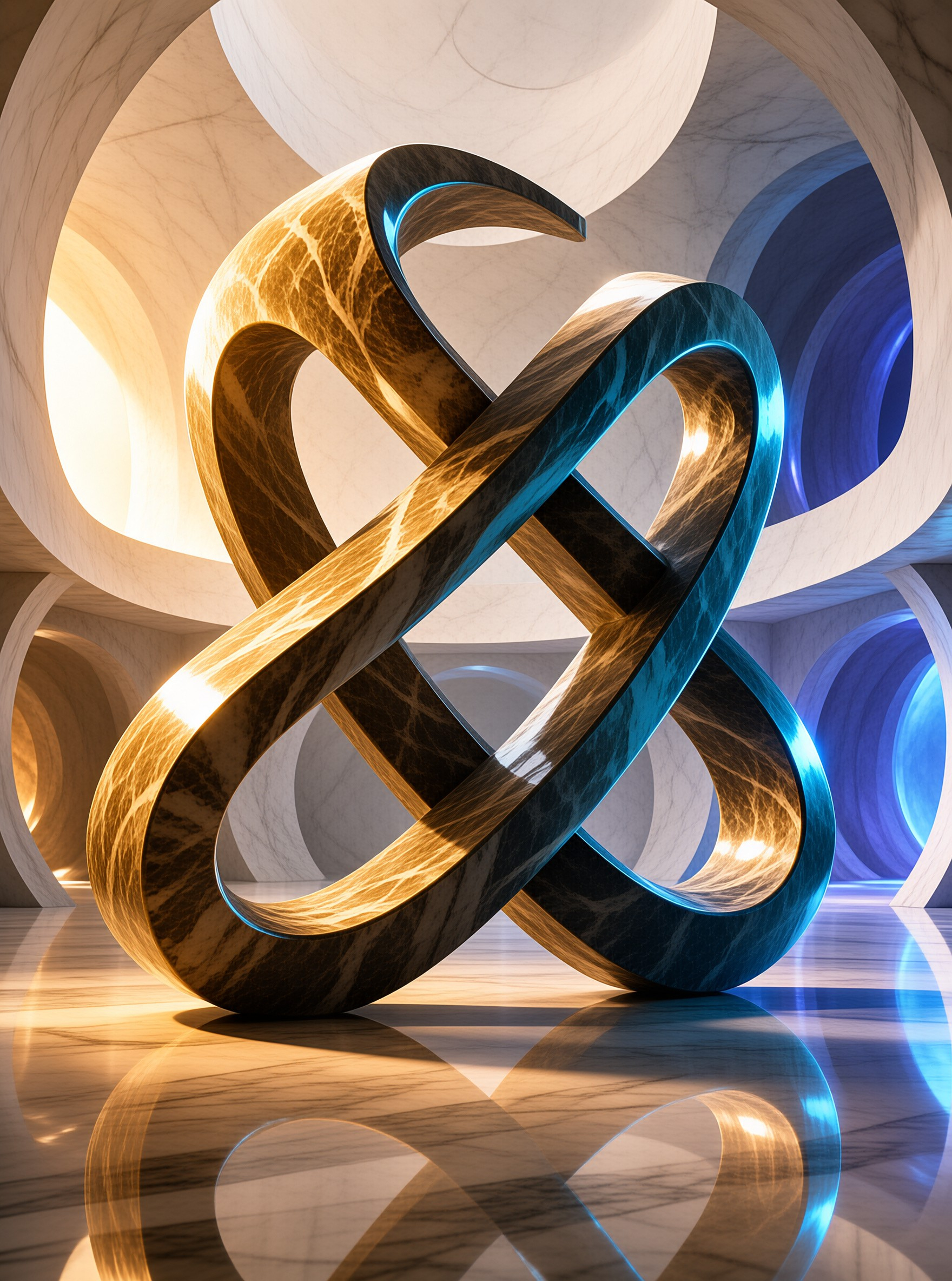 Abstract Ribbon Sculpture