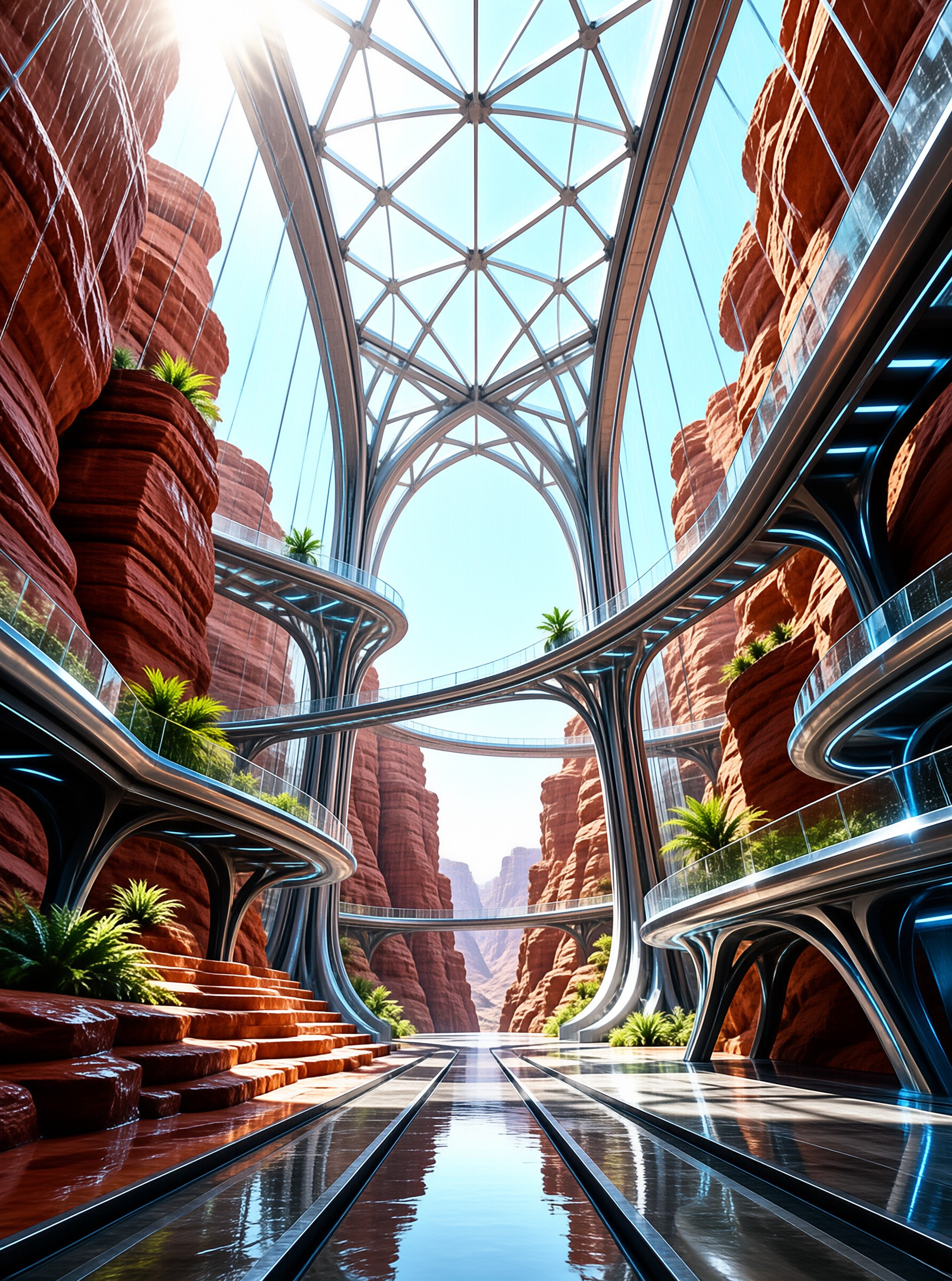 Futuristic Canyon Architecture