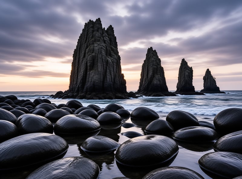 Sea Stacks at Sunset