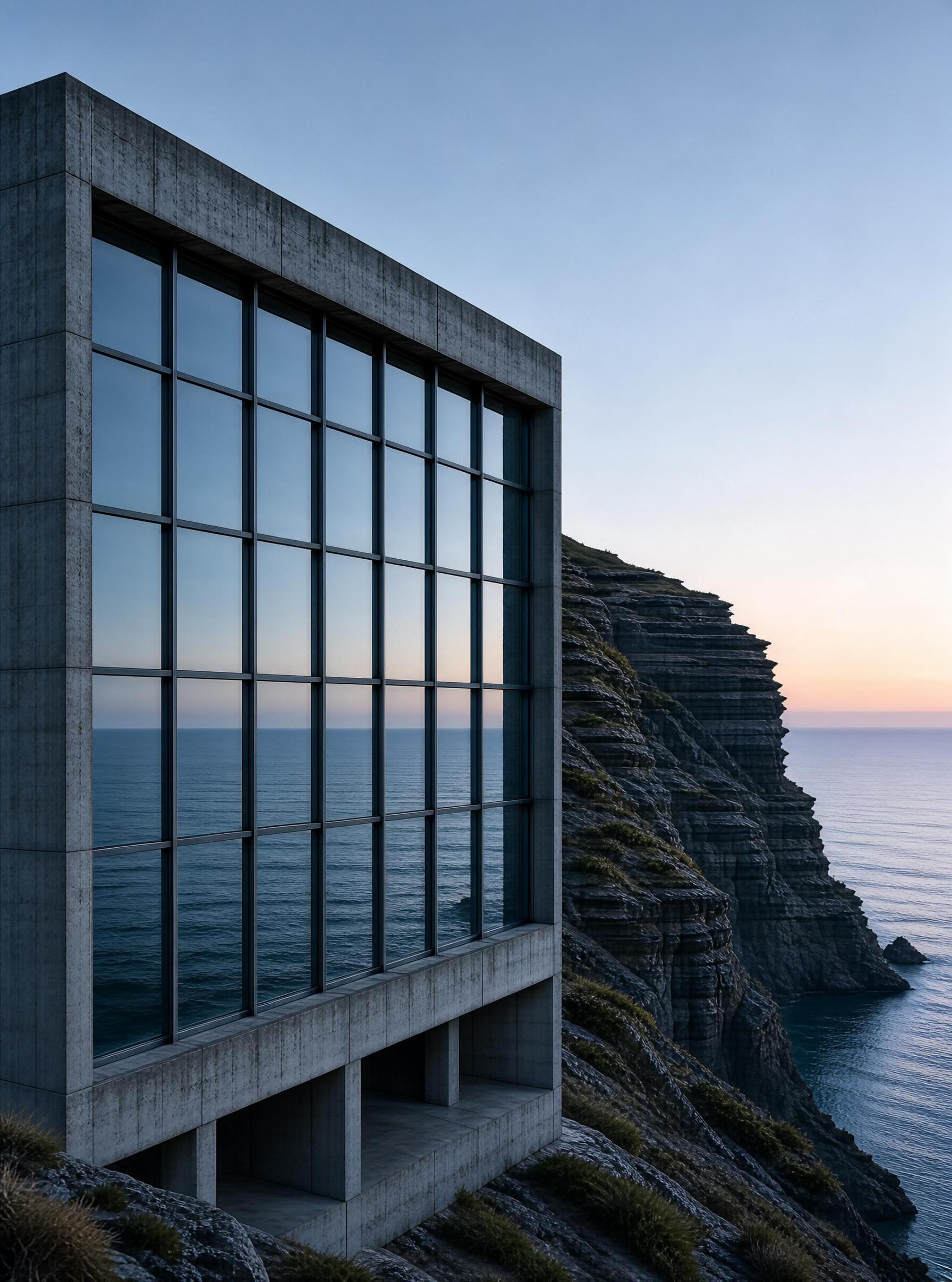 Cliffside Concrete Building