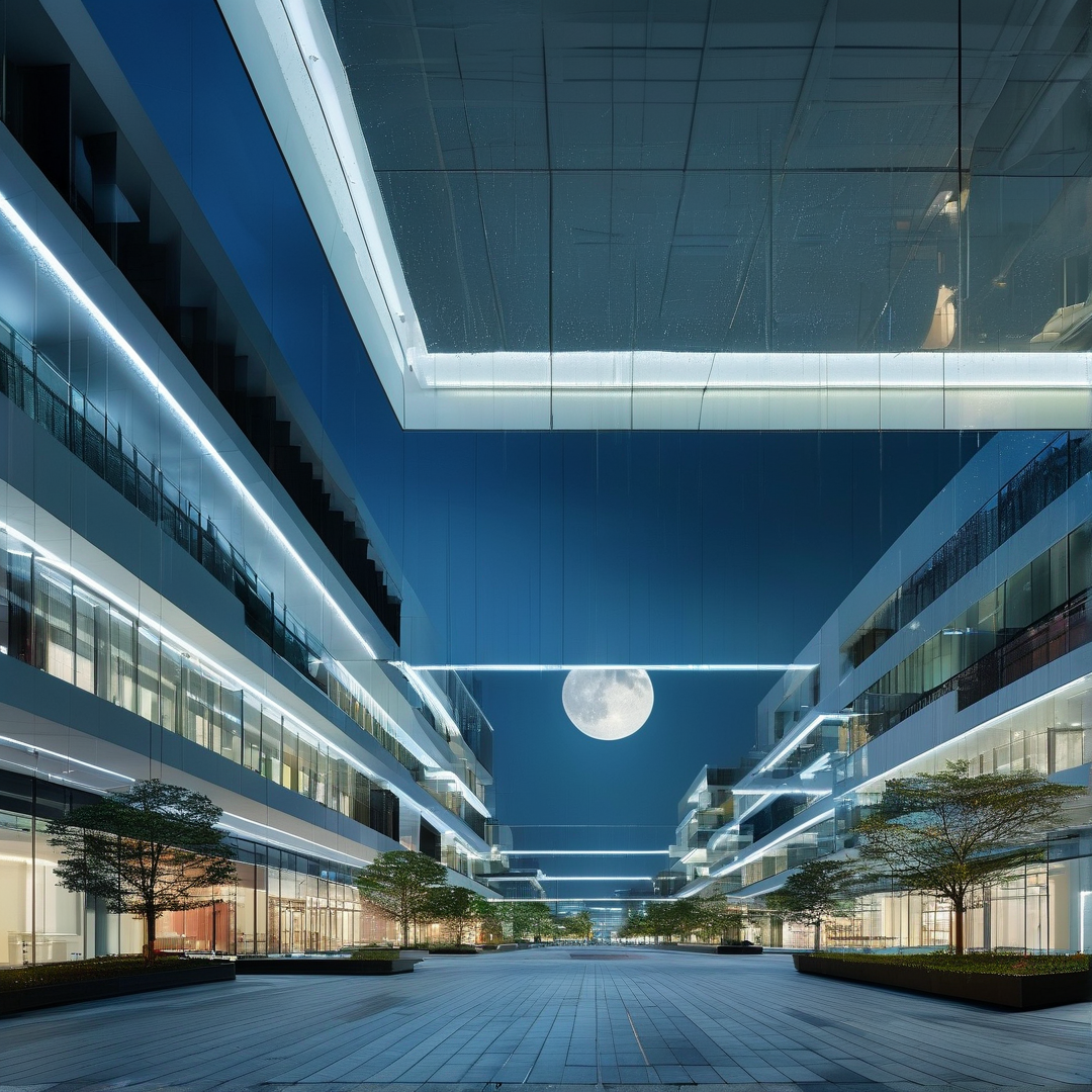 Modern Architectural Night View