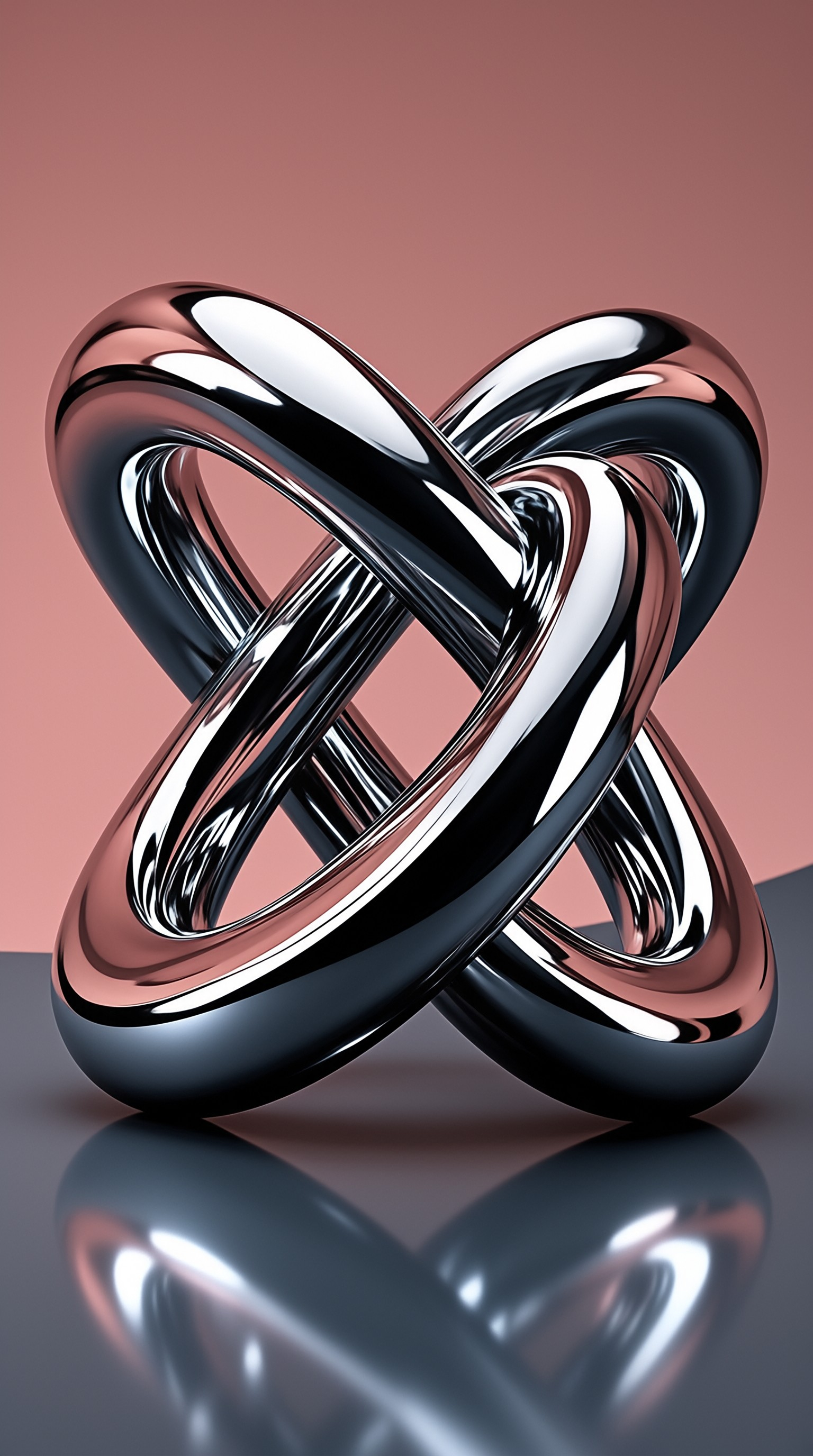 Glossy Twisted Metal Knot