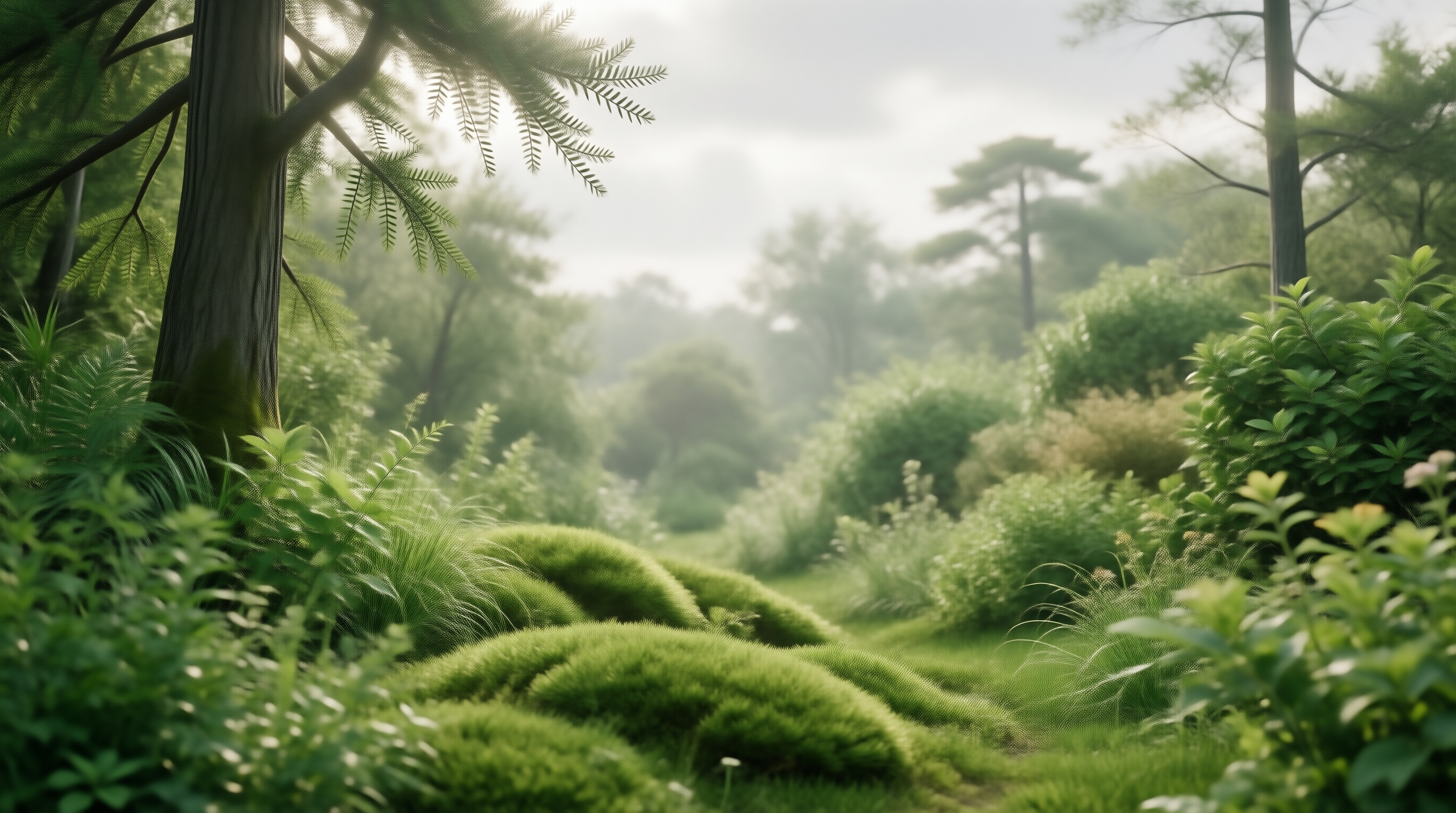 Misty Green Forest