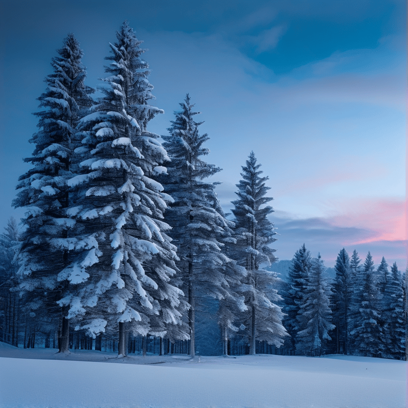 Snowy Forest at Twilight