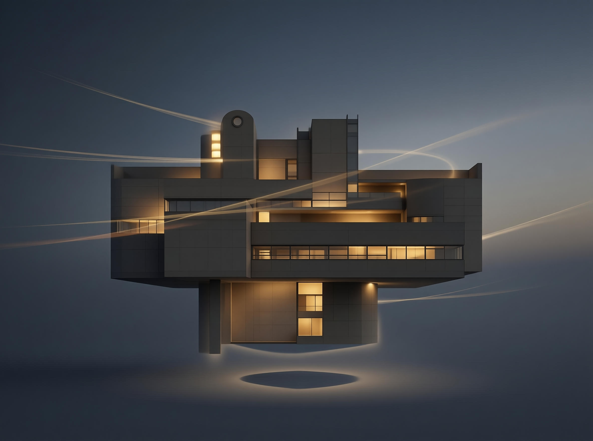 Floating Modern Building