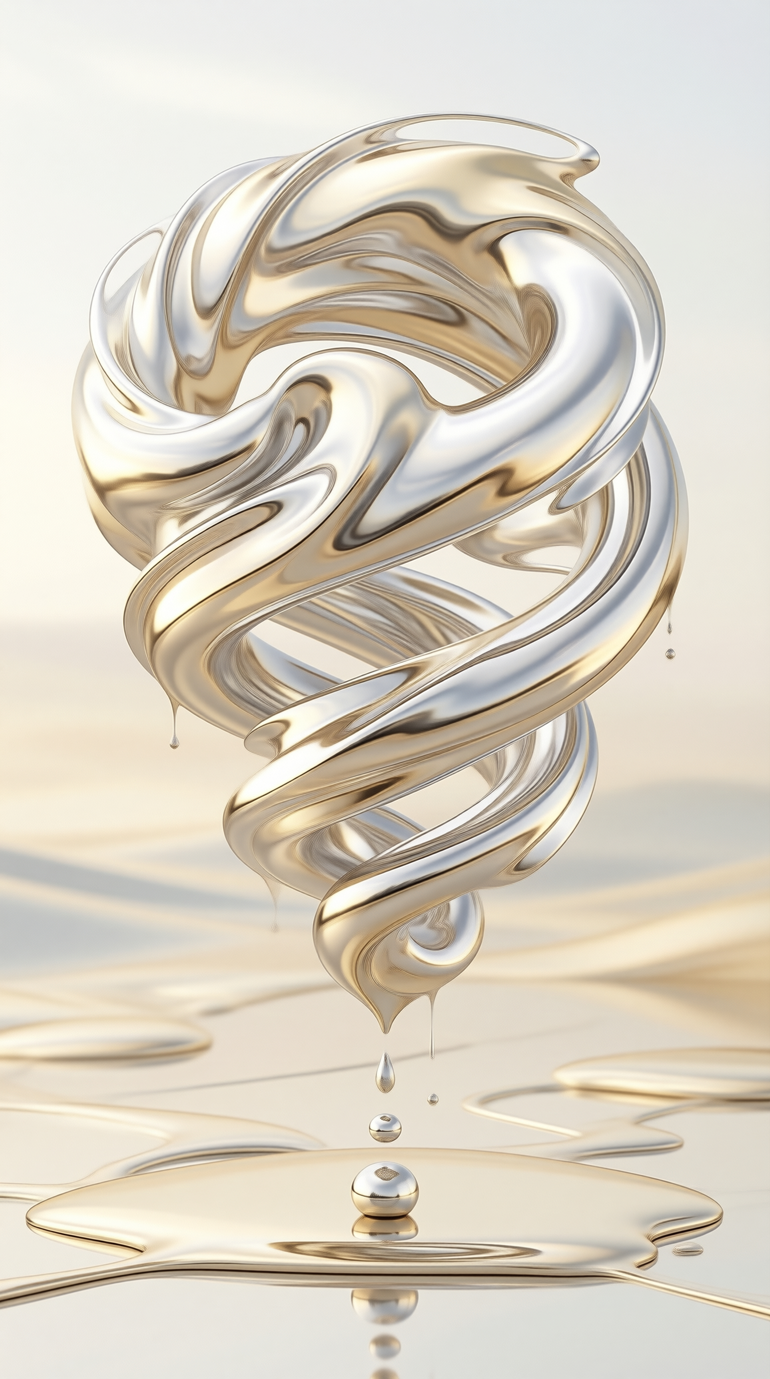 Spiraling Liquid Metal