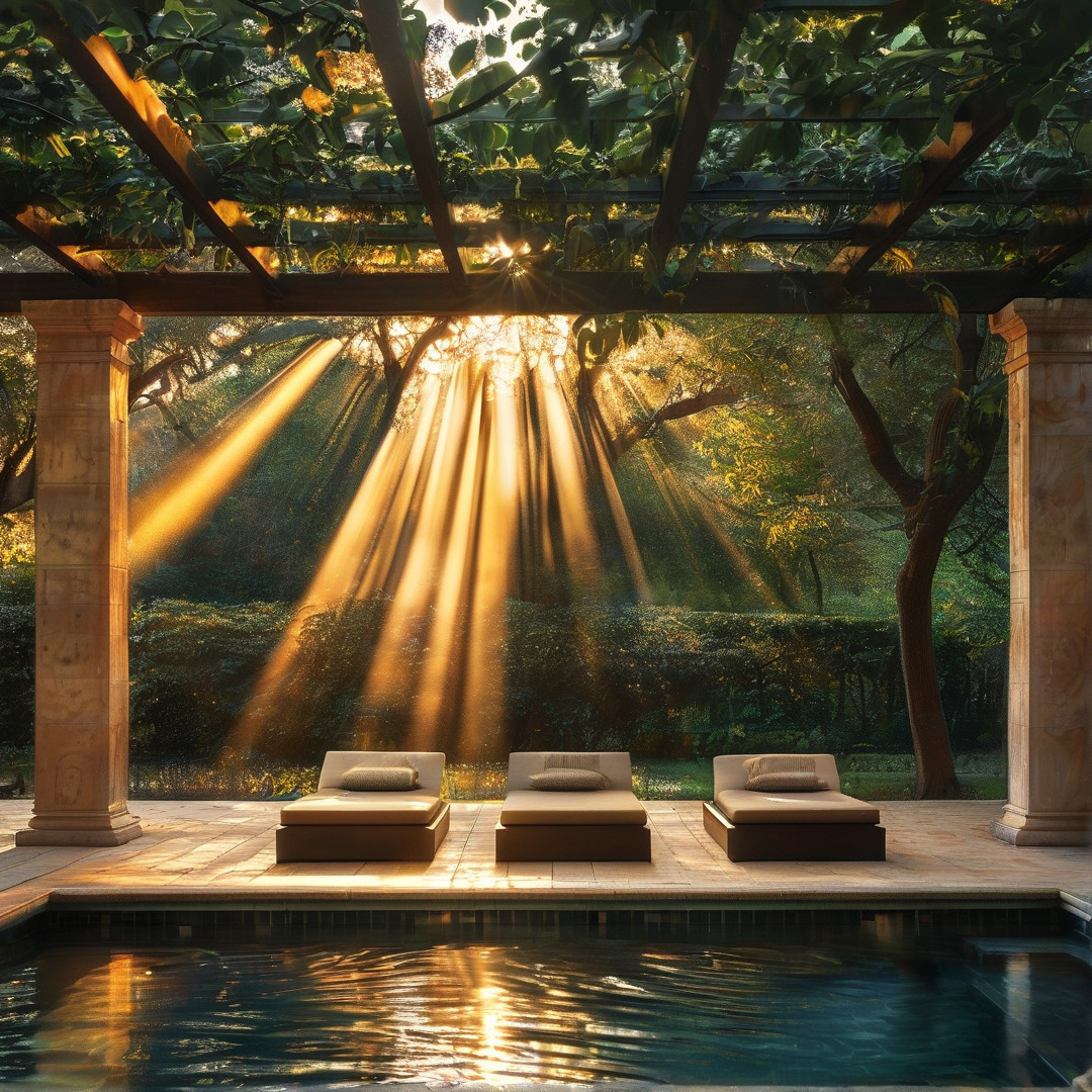 Sunlit Pool Lounge