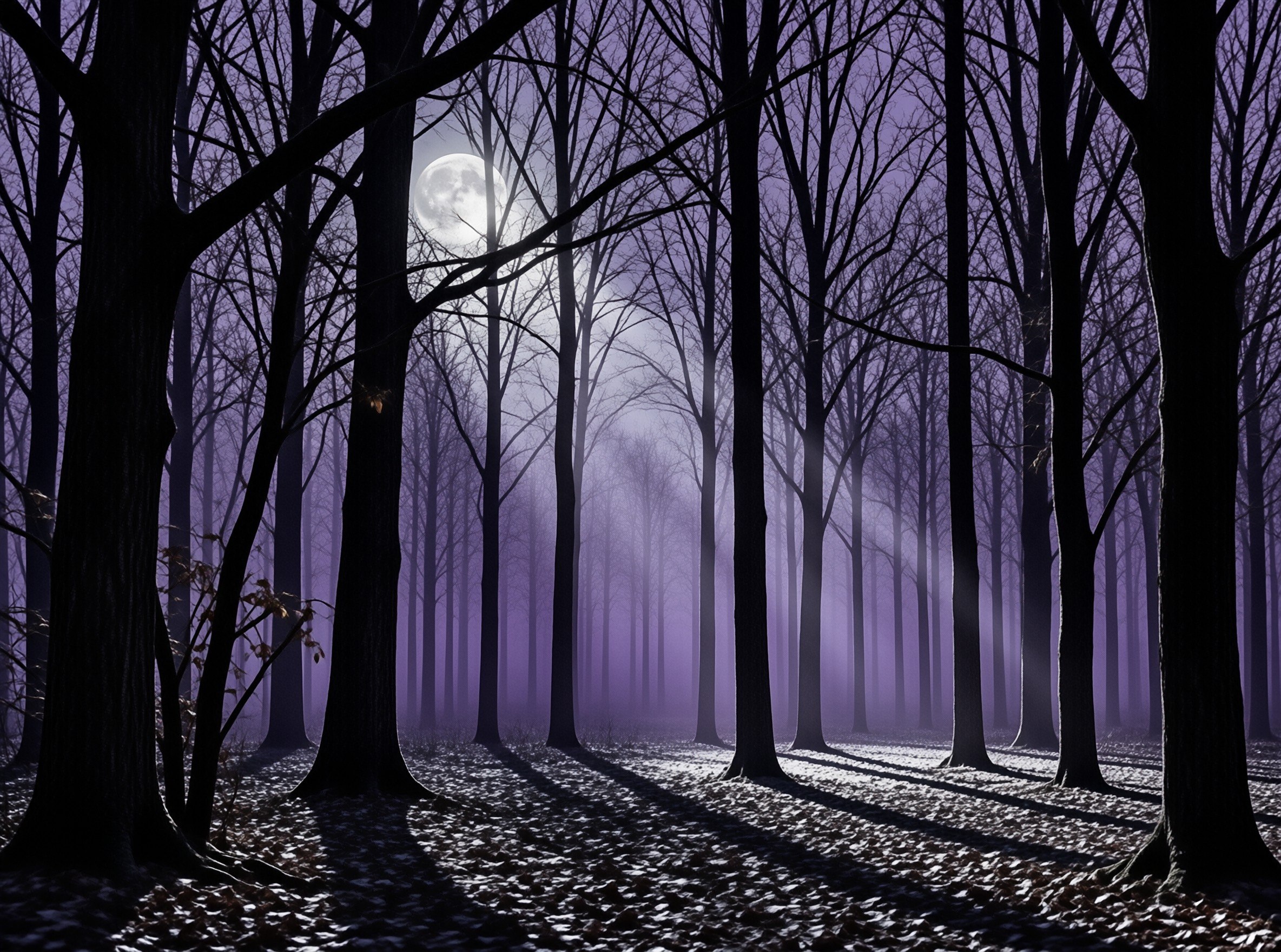 Moonlit Forest Night