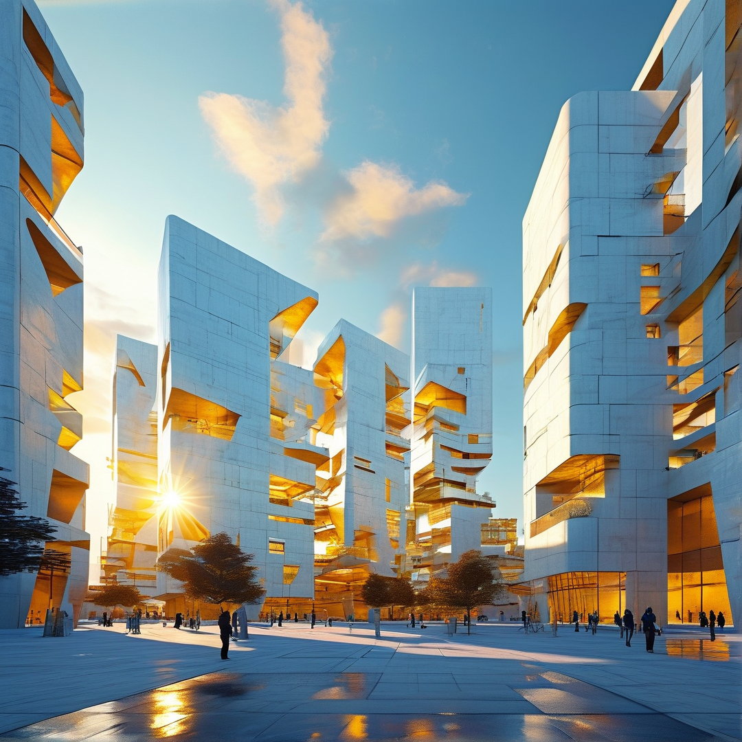 Modern White Buildings