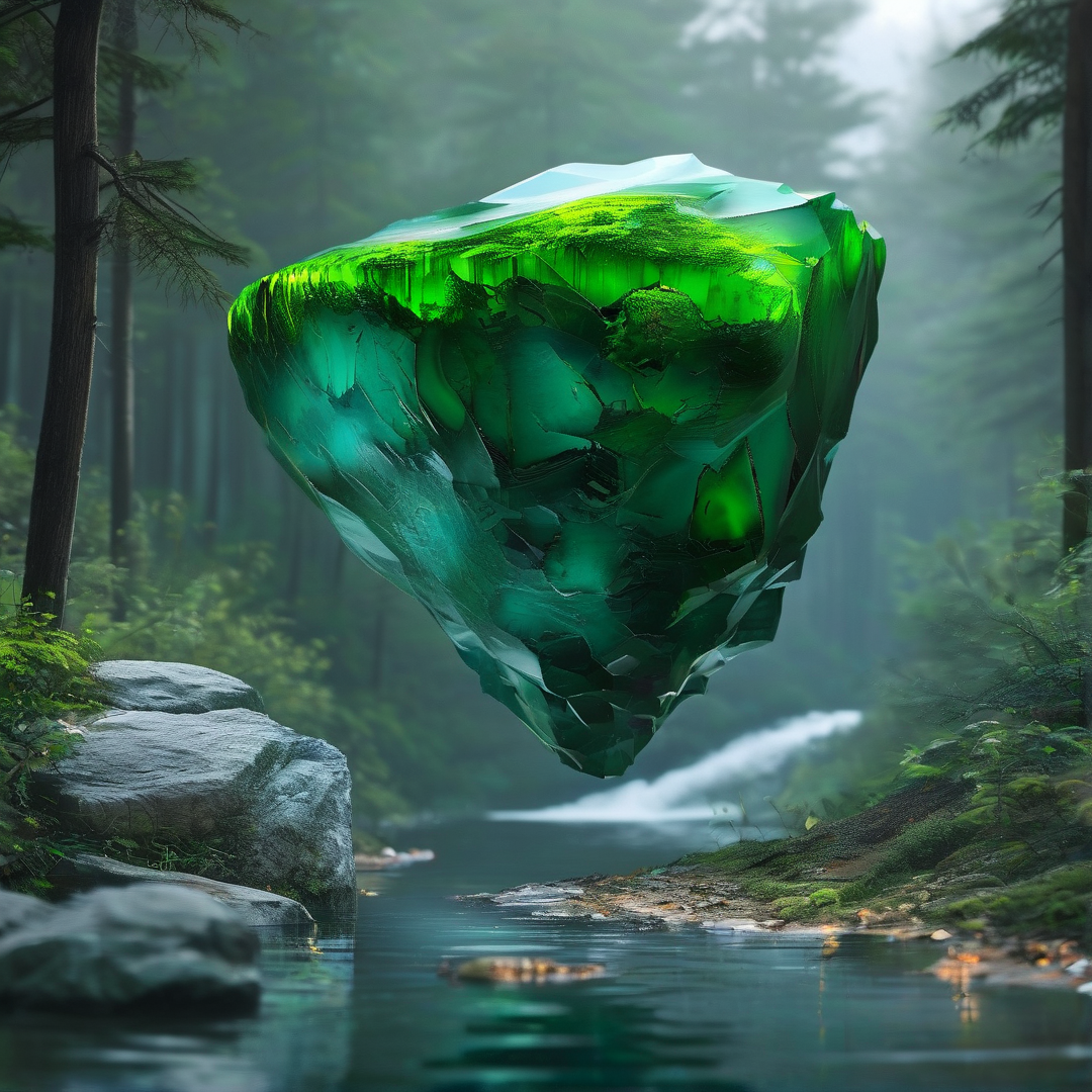 Hovering Green Crystal