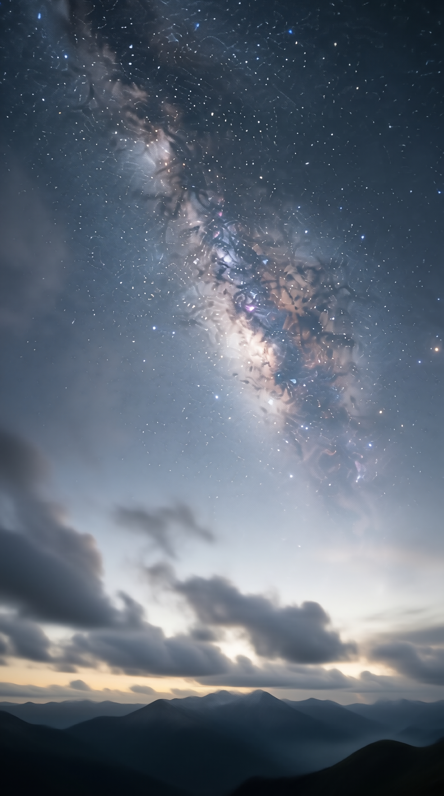 Milky Way Over Mountains