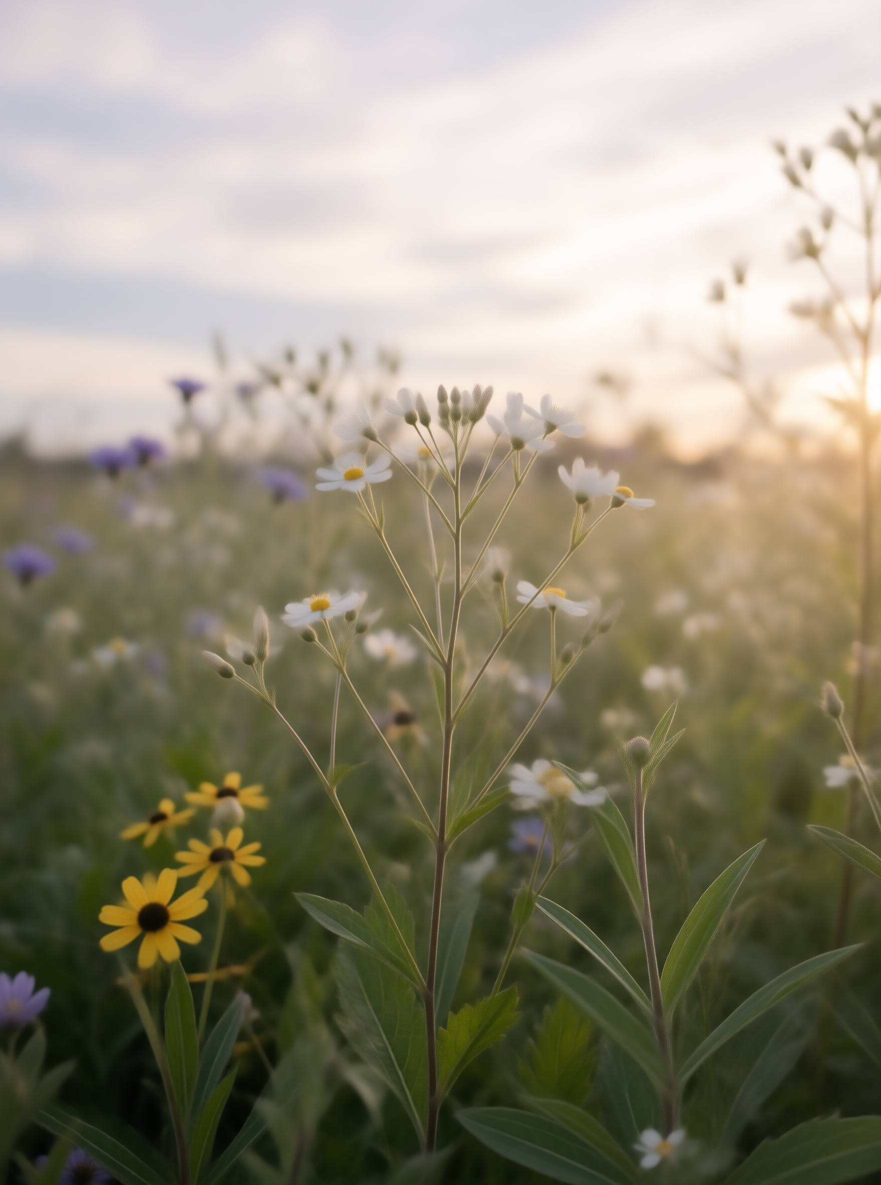 Wildflowers at Sunset