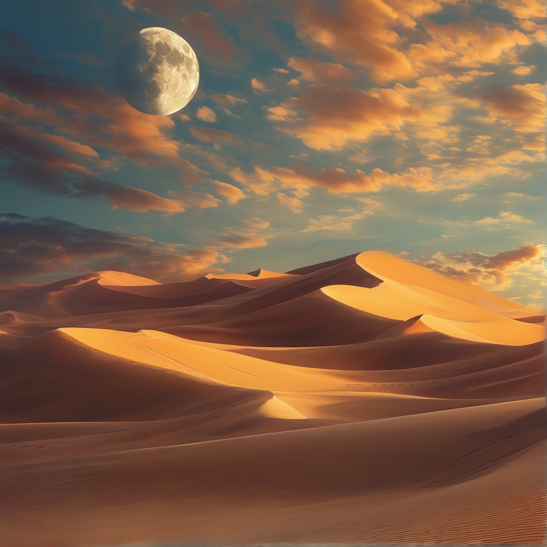 Moonlit Desert Dunes