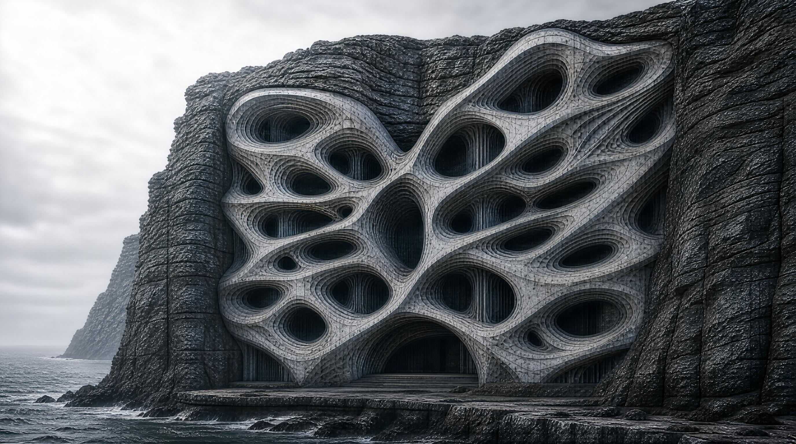 Surreal Cliff Architecture