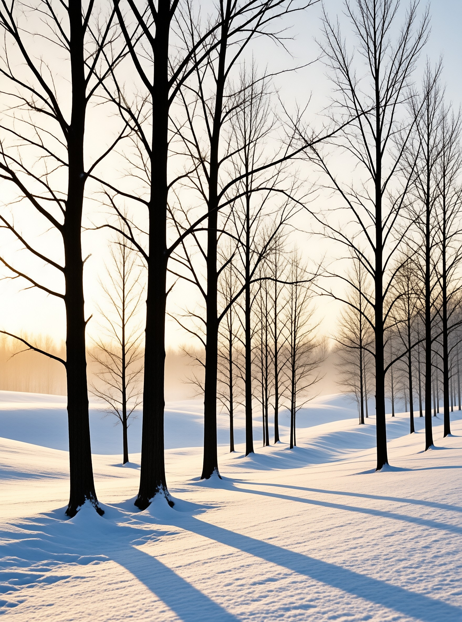 Winter Sunrise Forest