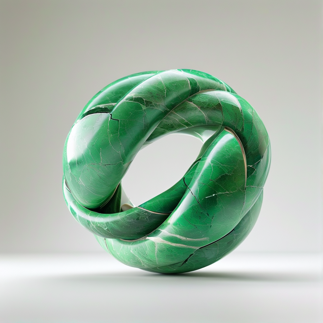 Twisted Green Jade Ring