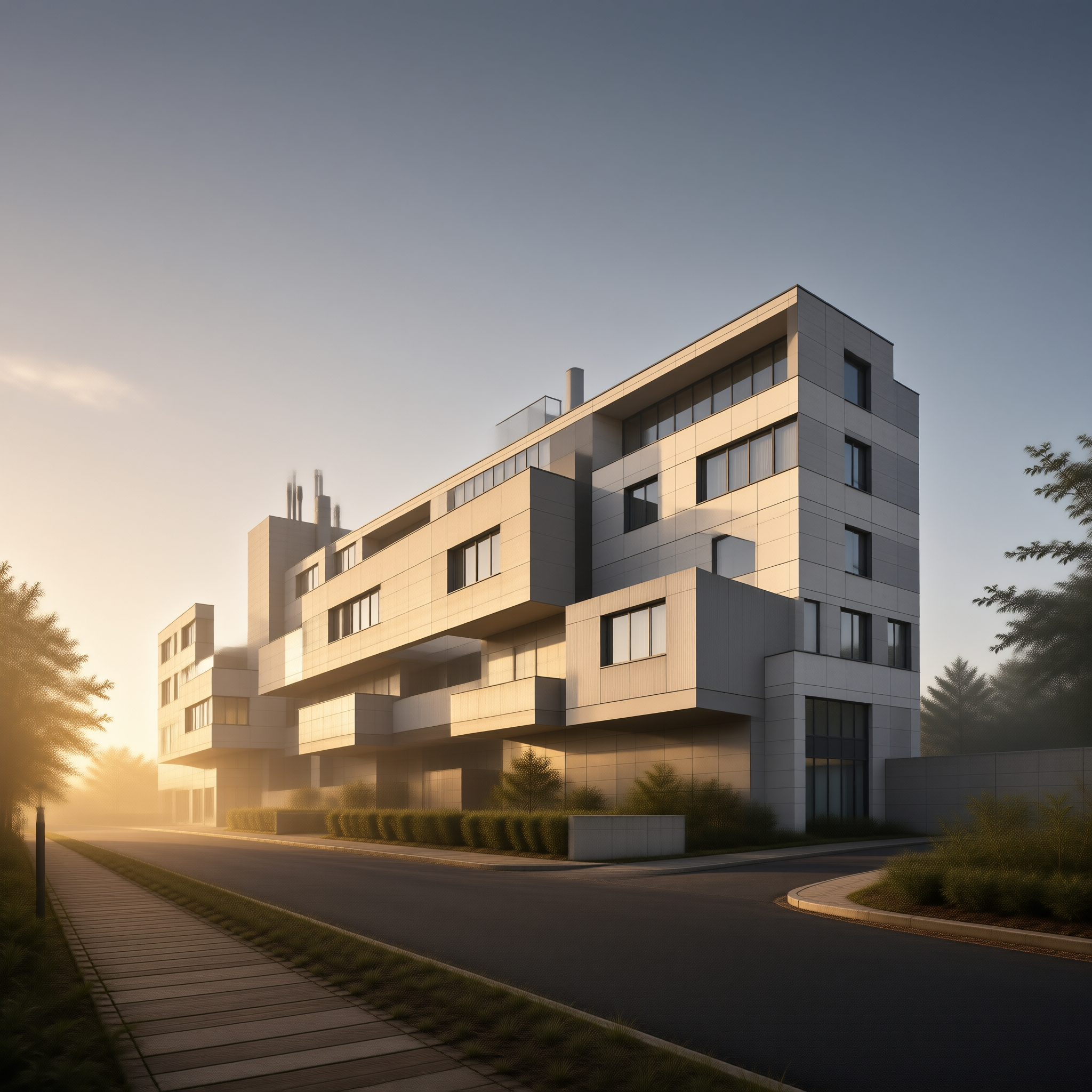 Modular Residence in Golden Light