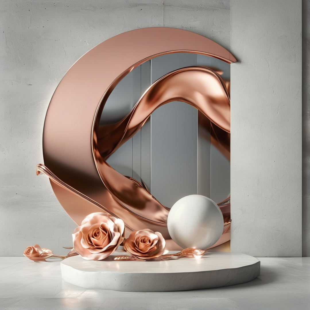 Abstract Copper Sculpture