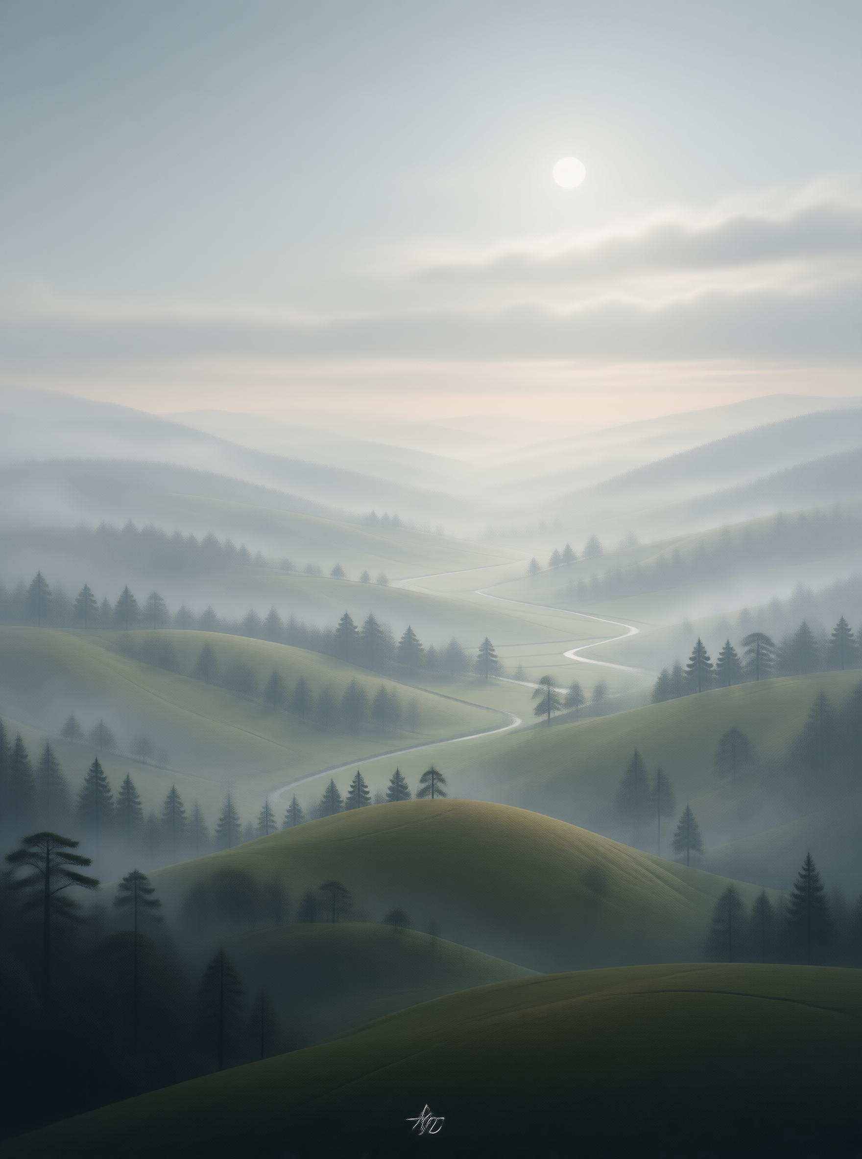 Misty Mountain Landscape