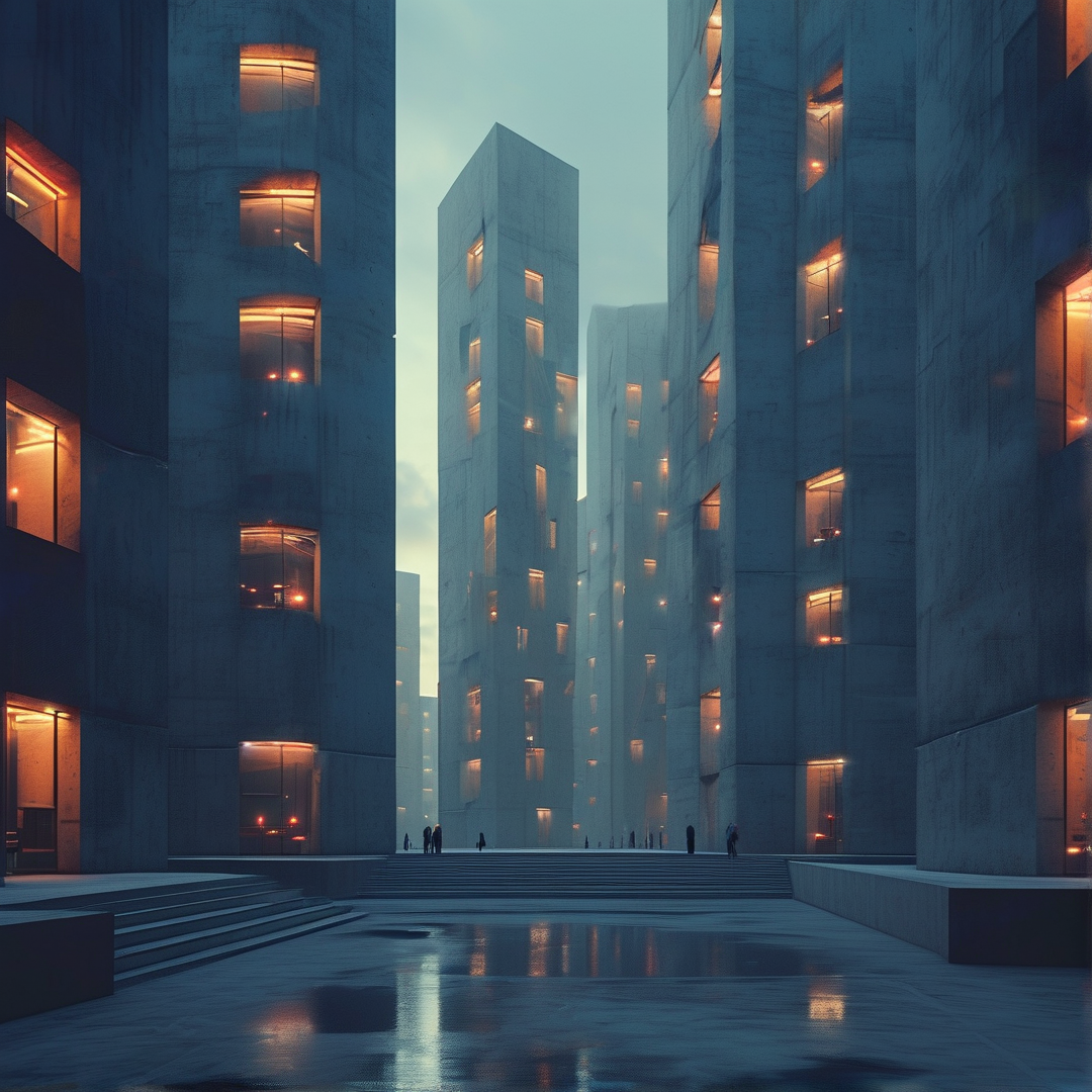 Futuristic Concrete Towers