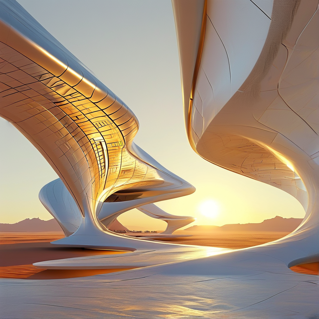 Futuristic Golden Structure