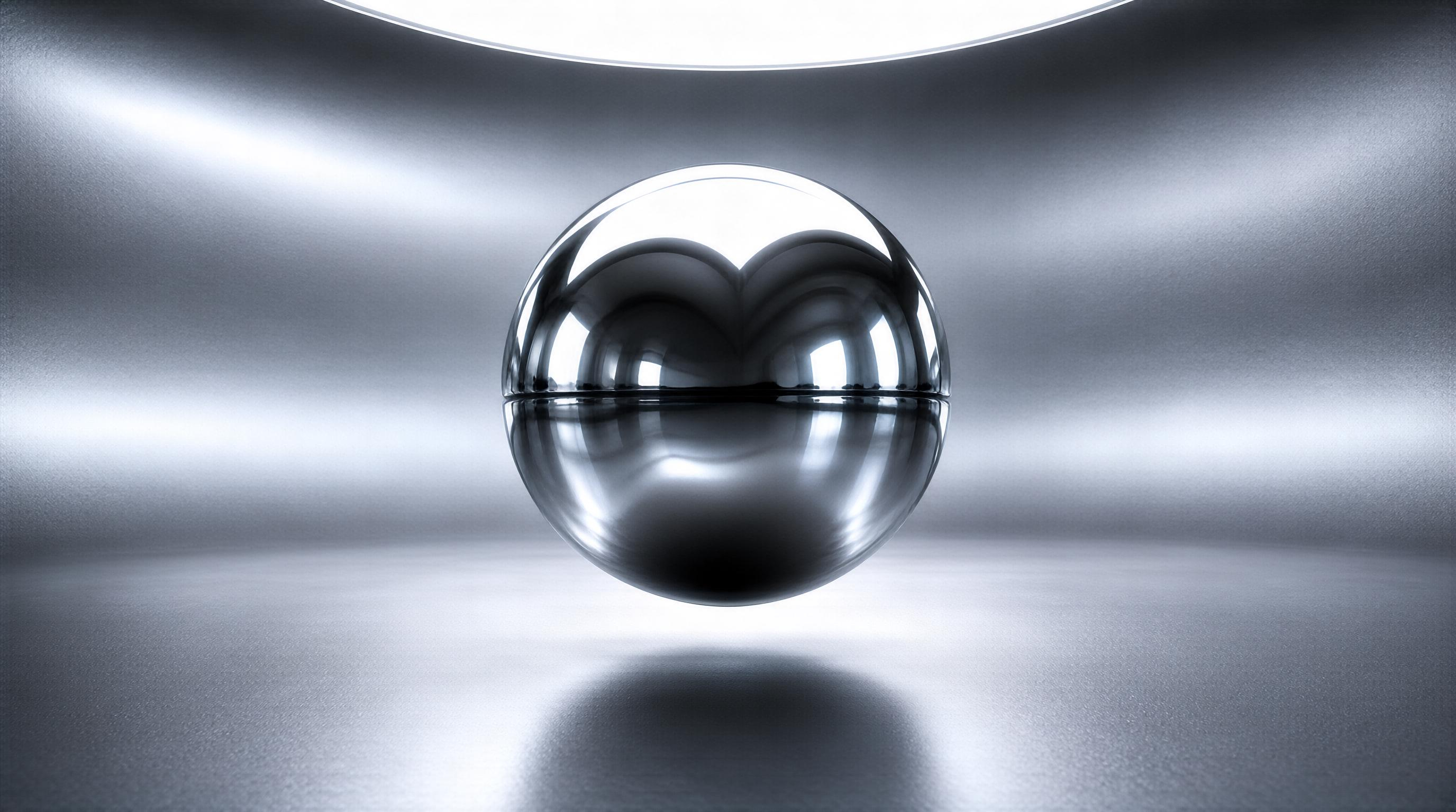 Metallic Sphere in Curved Room