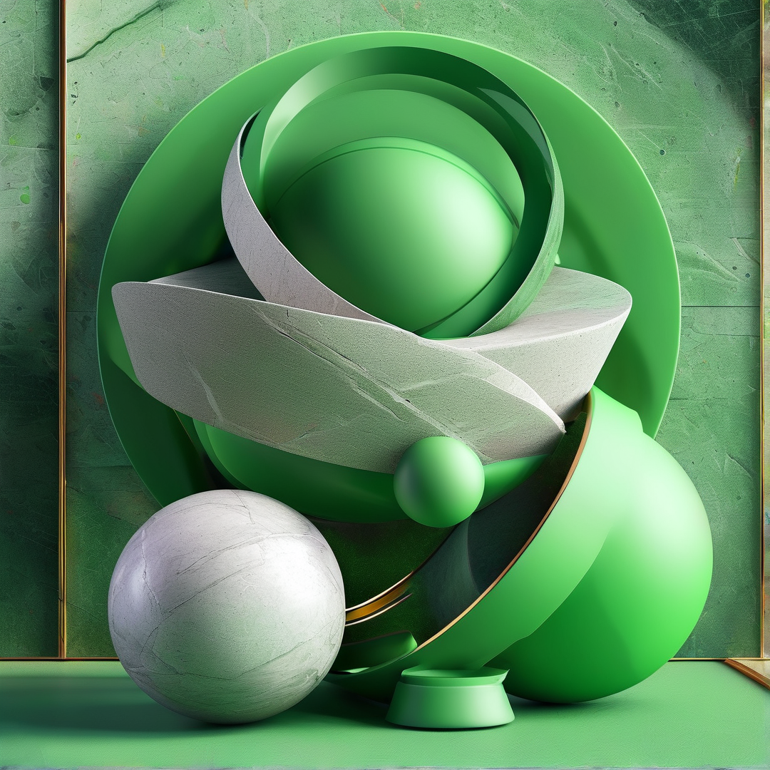 Abstract Green Sculpture