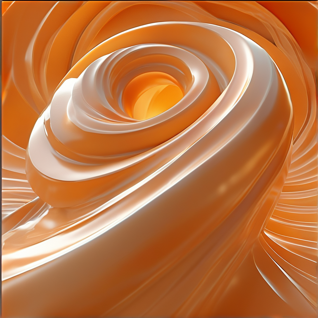 Glossy Orange Spiral