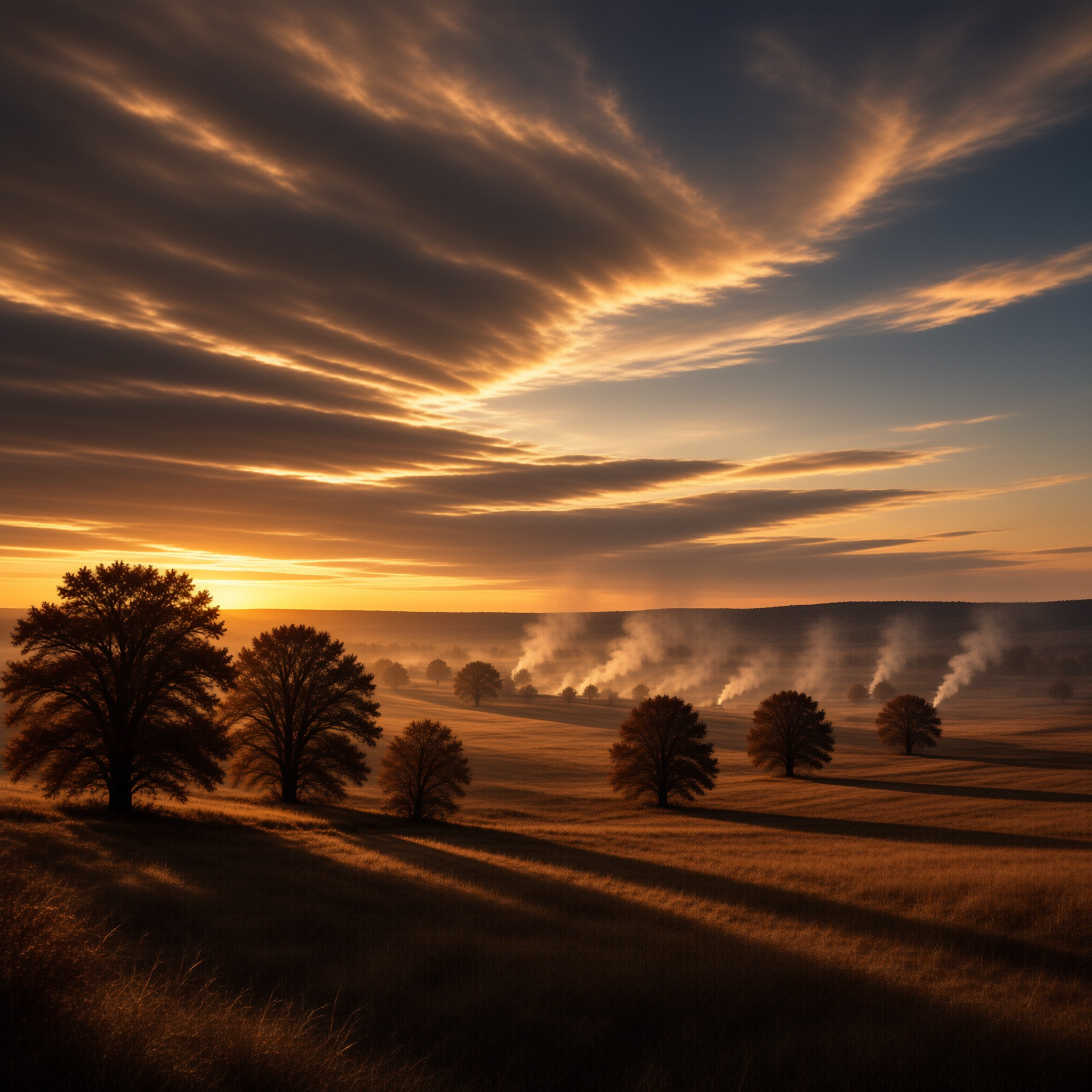 Misty Beech Forest Landscape