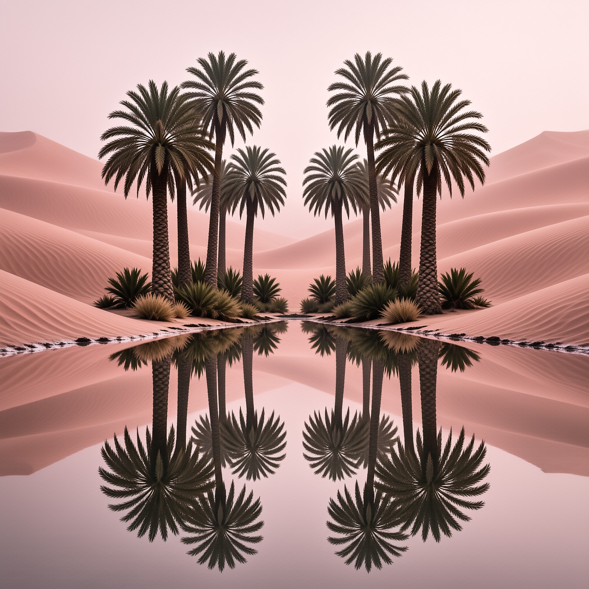 Surreal Desert Reflection