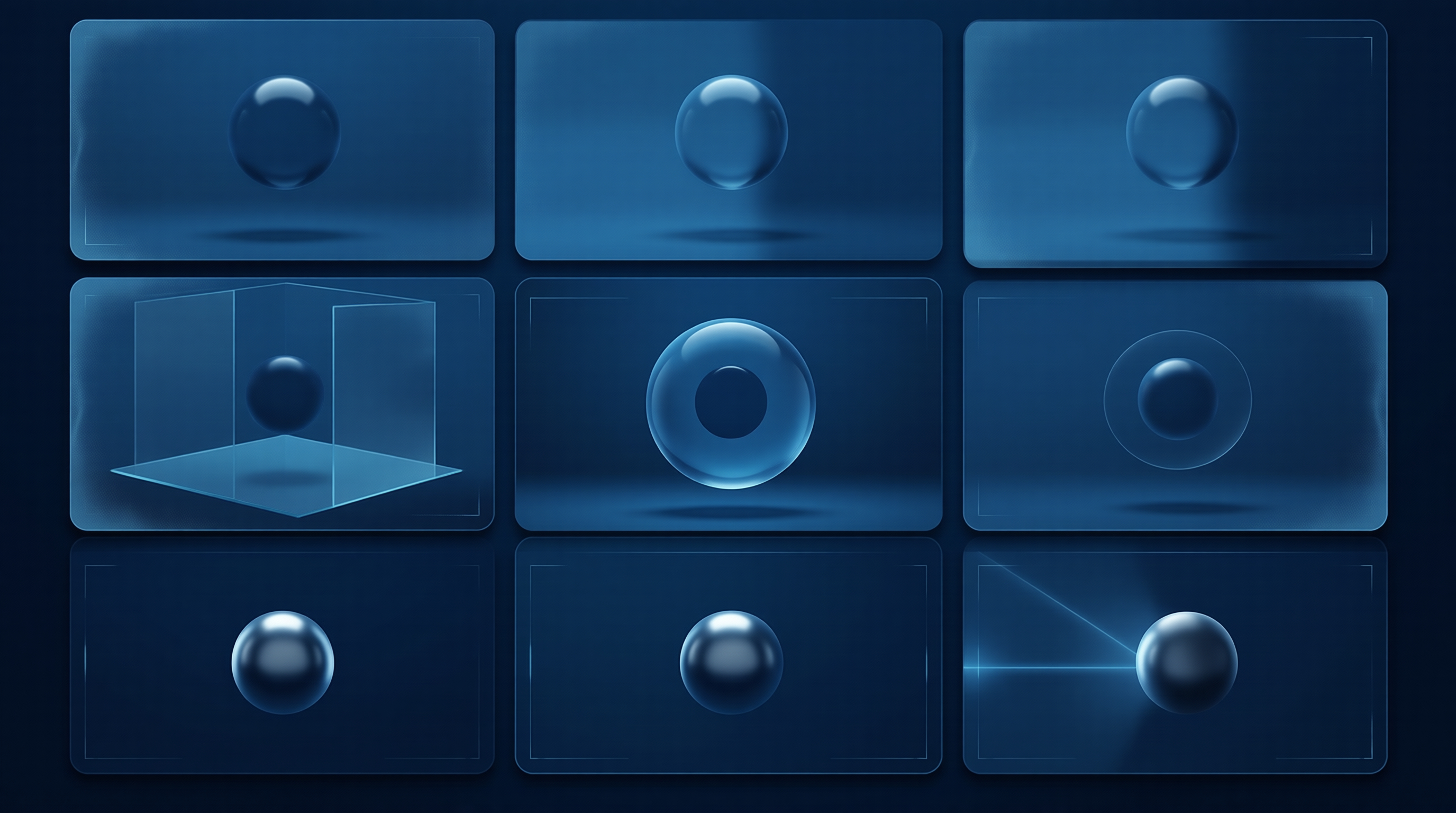 3D Blue Sphere Variations