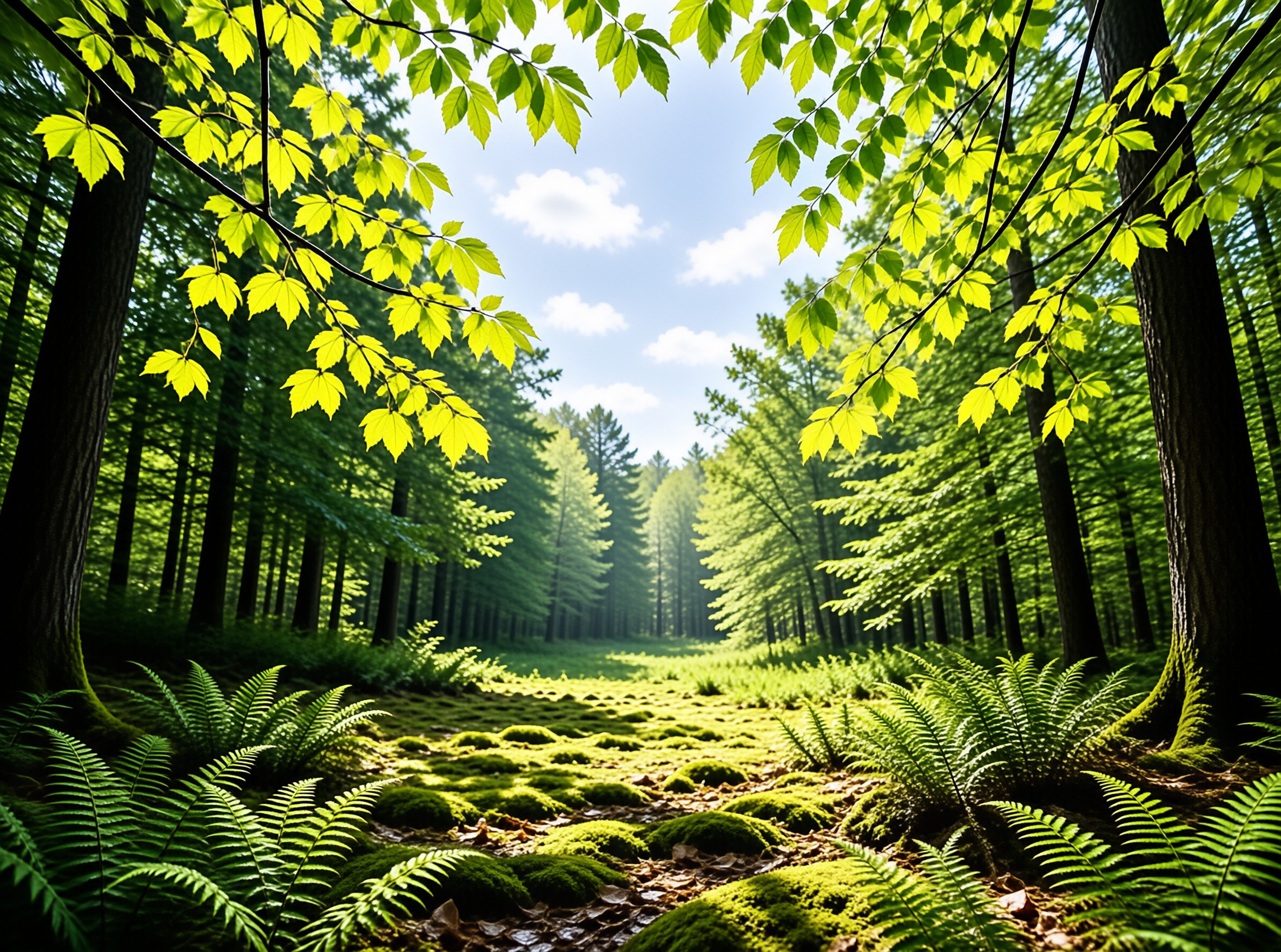 Sunlit Forest Path