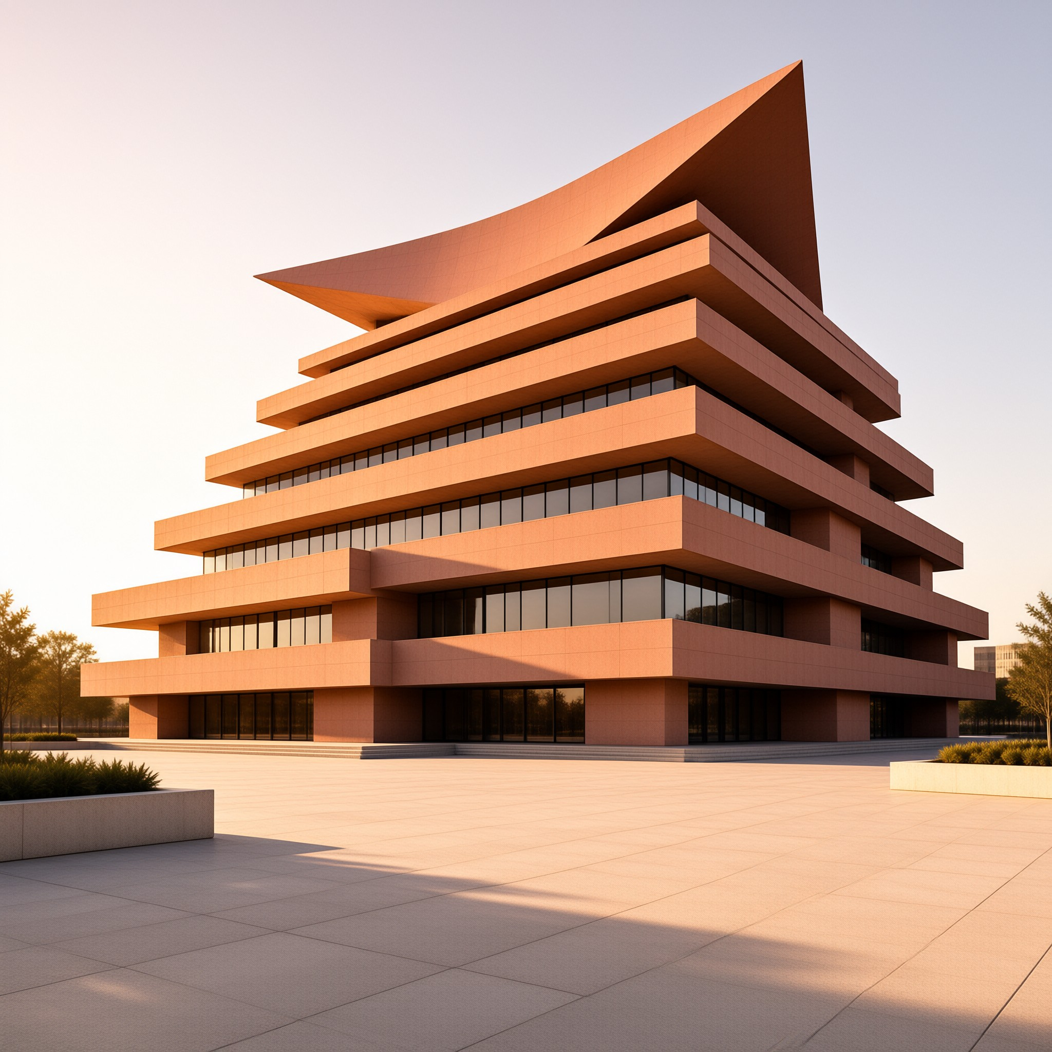Modern Terracotta Building