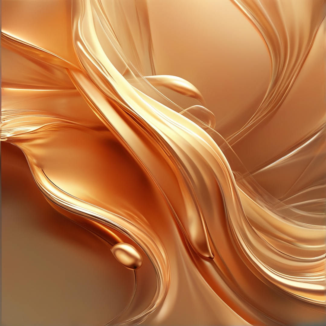 Golden Fluid Abstract Waves