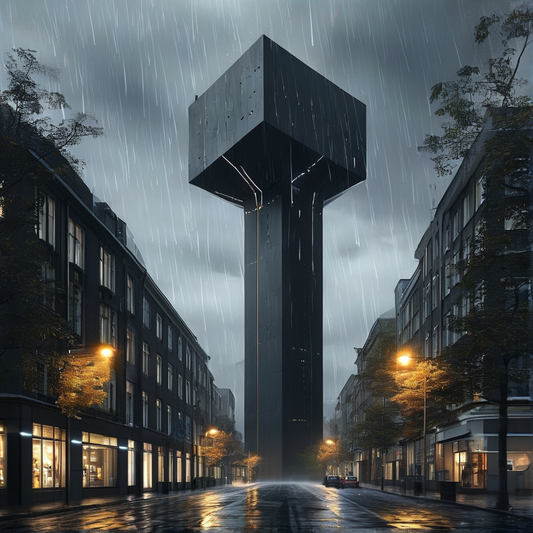 Monolithic Structure in Rain