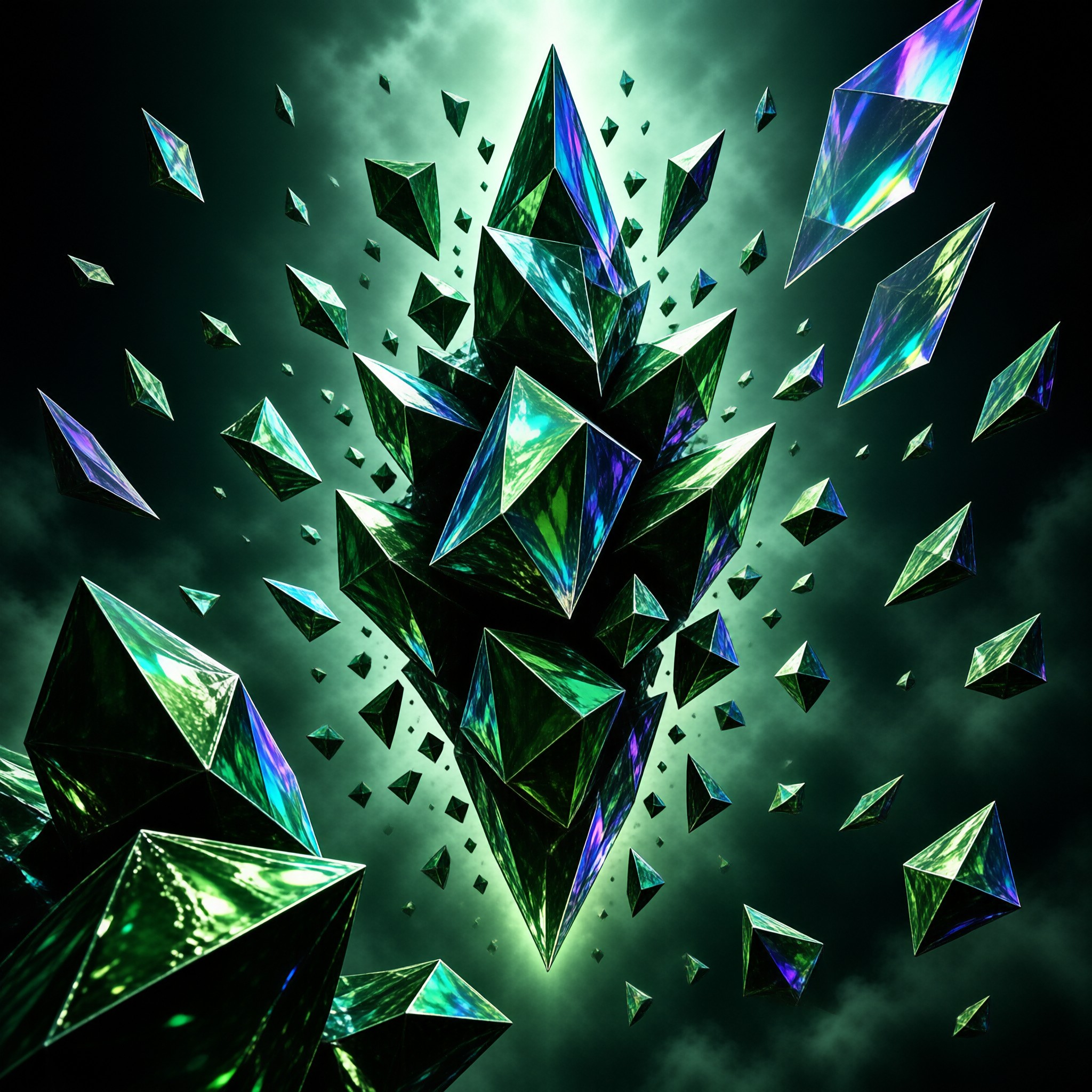 Exploding Iridescent Crystals